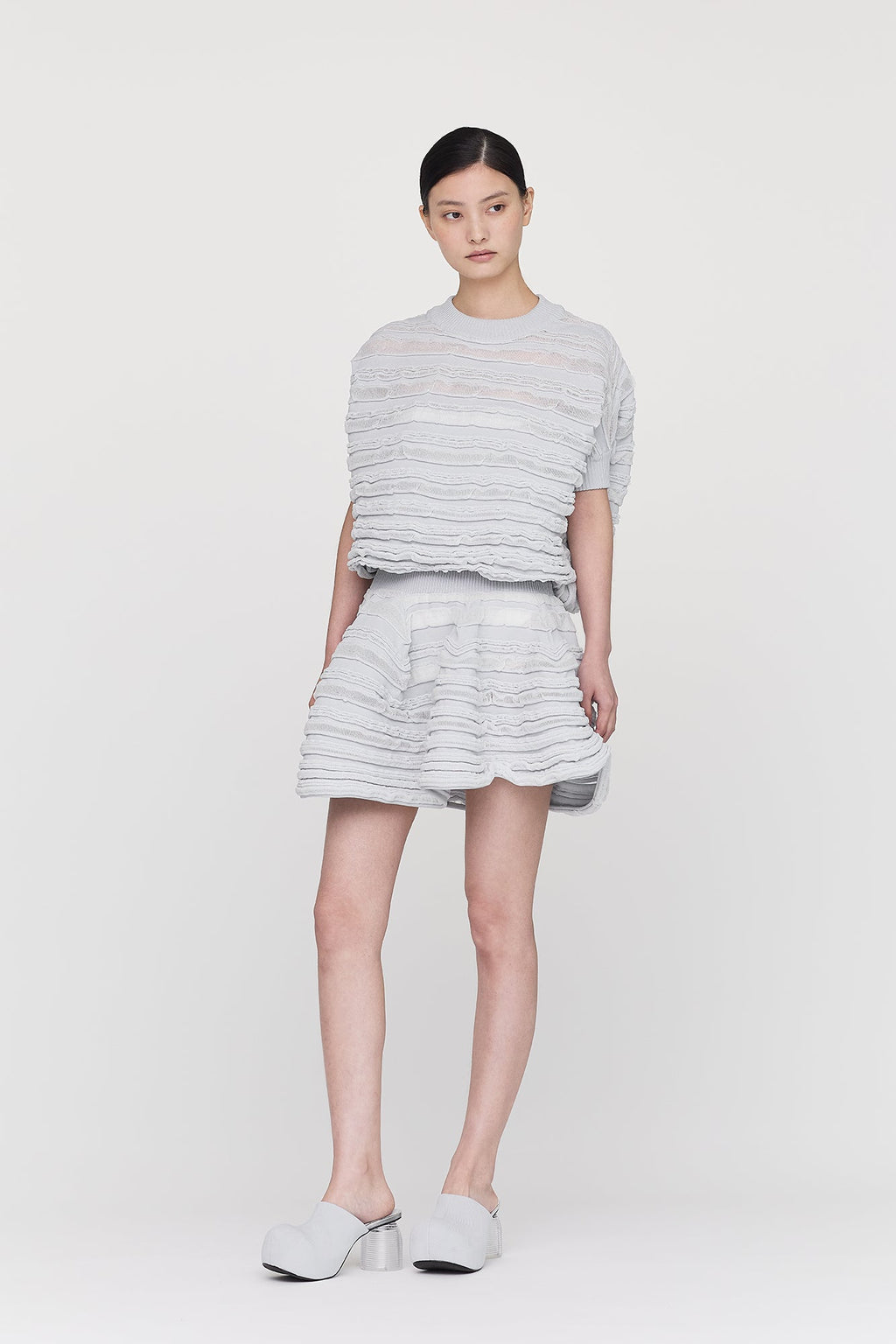 POTTERY HS SWELL GLITTER PUFF SLEEVE MINI DRESS