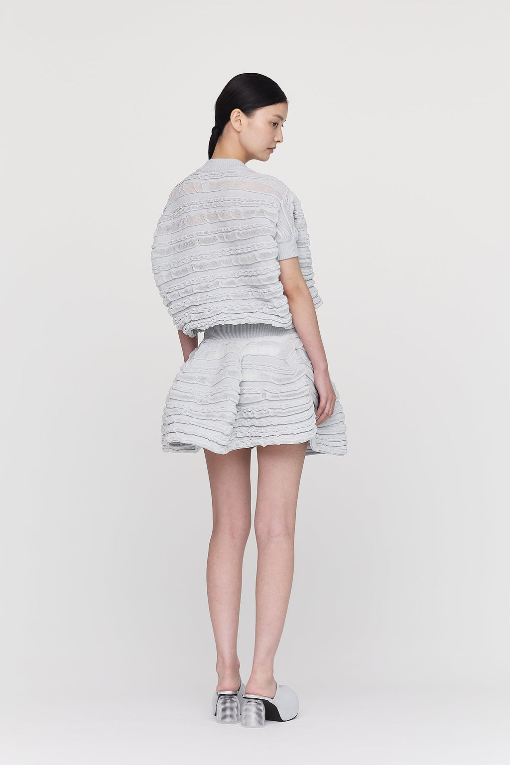 POTTERY HS SWELL GLITTER PUFF SLEEVE MINI DRESS