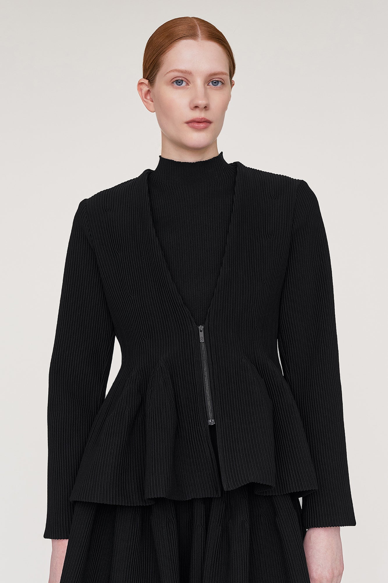 HYPHA COLLARLESS ZIP JACKET