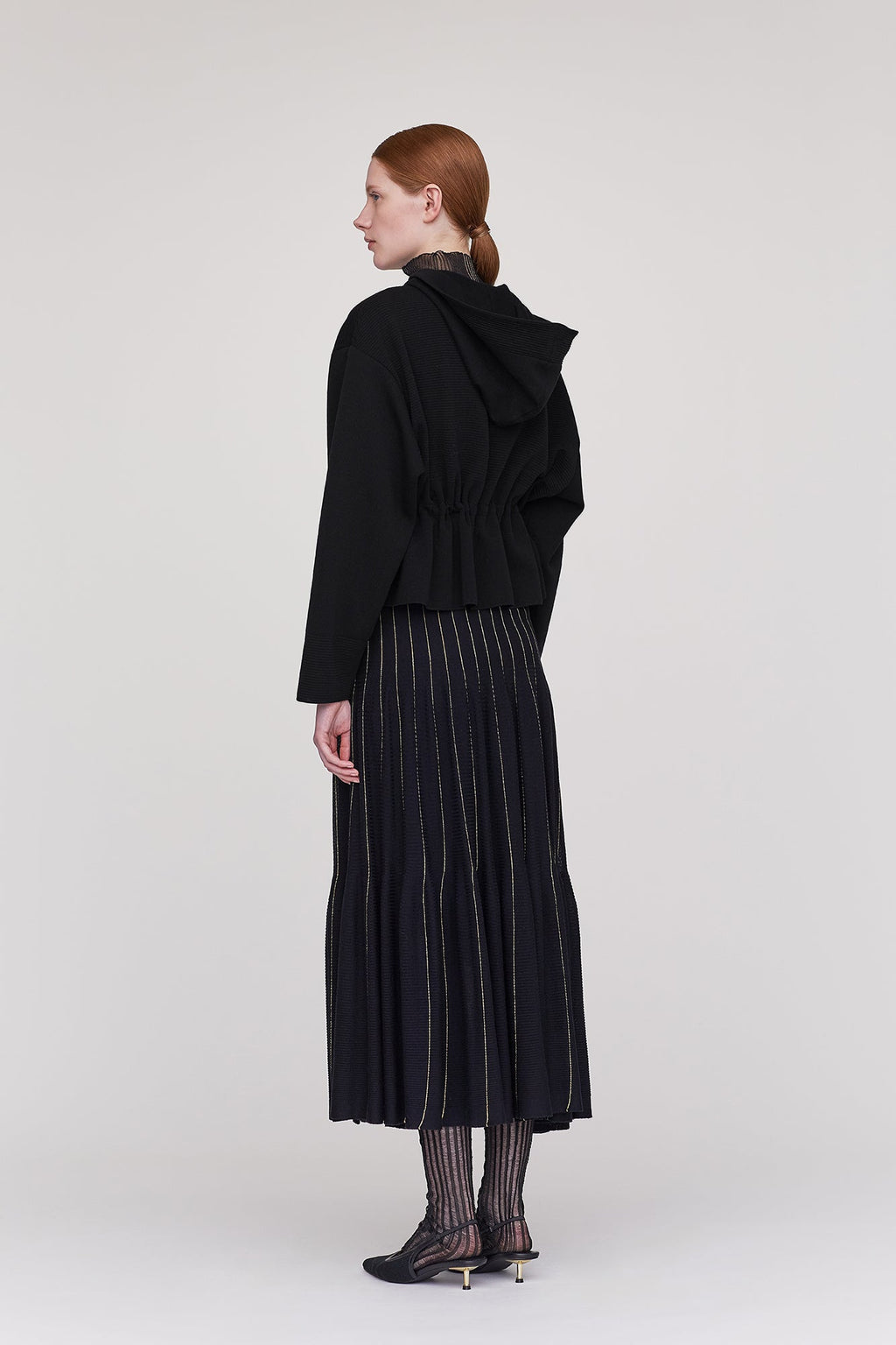 WOOL CASCADES GLITTER SKIRT