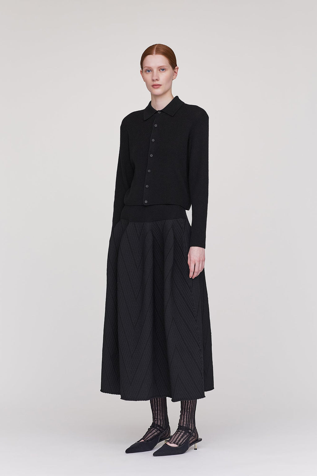 POTTERY HERRINGBONE SKIRT