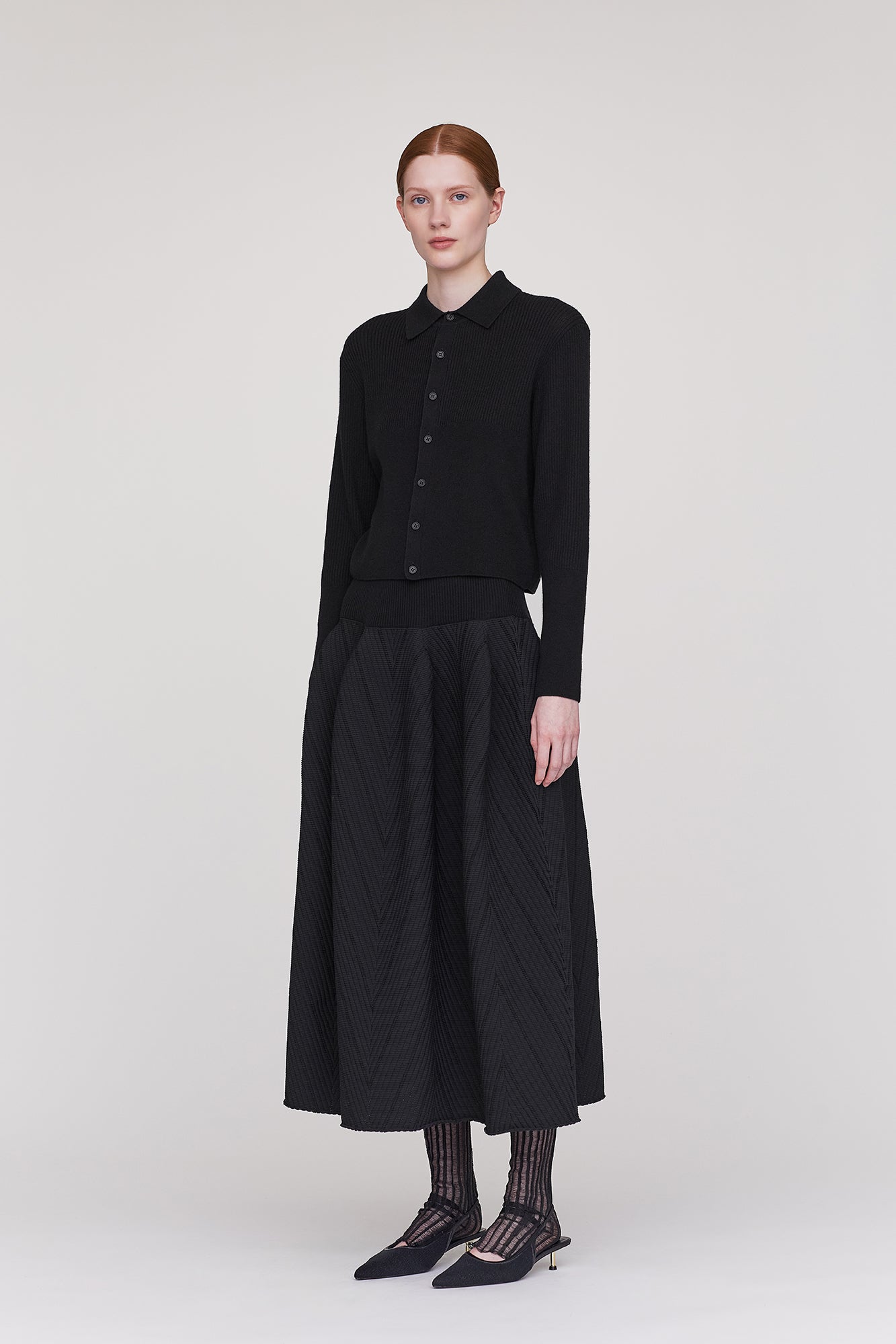 POTTERY HERRINGBONE SKIRT