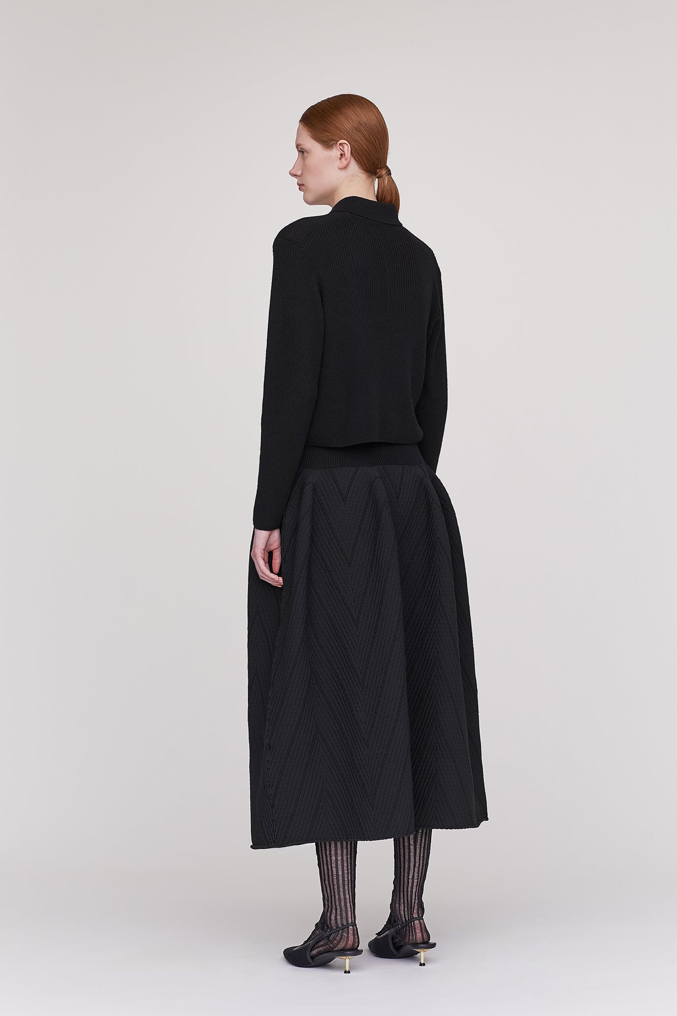 POTTERY HERRINGBONE SKIRT