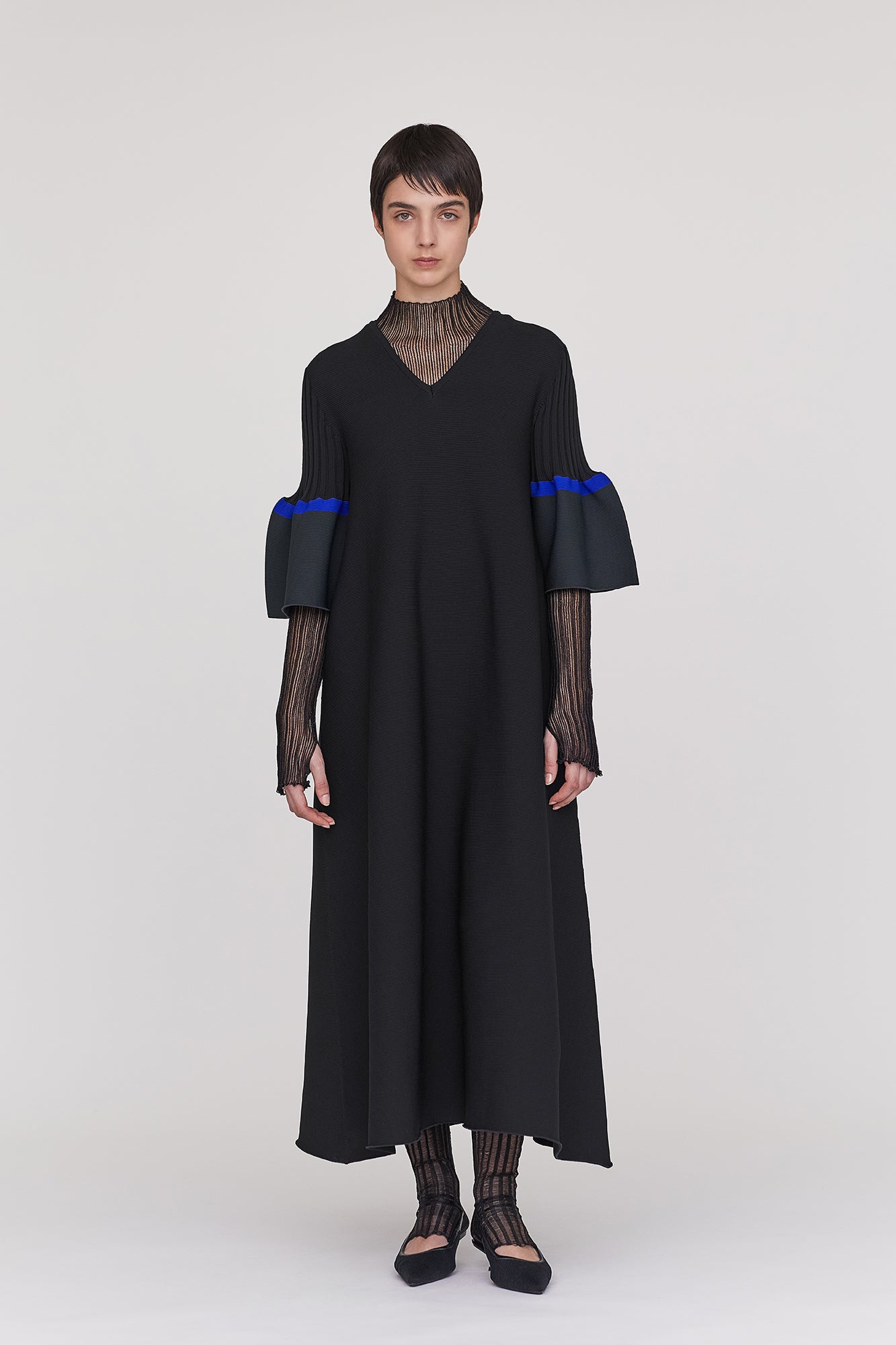 POTTERY SHORT BELL SLEEVE FLARE DRESS