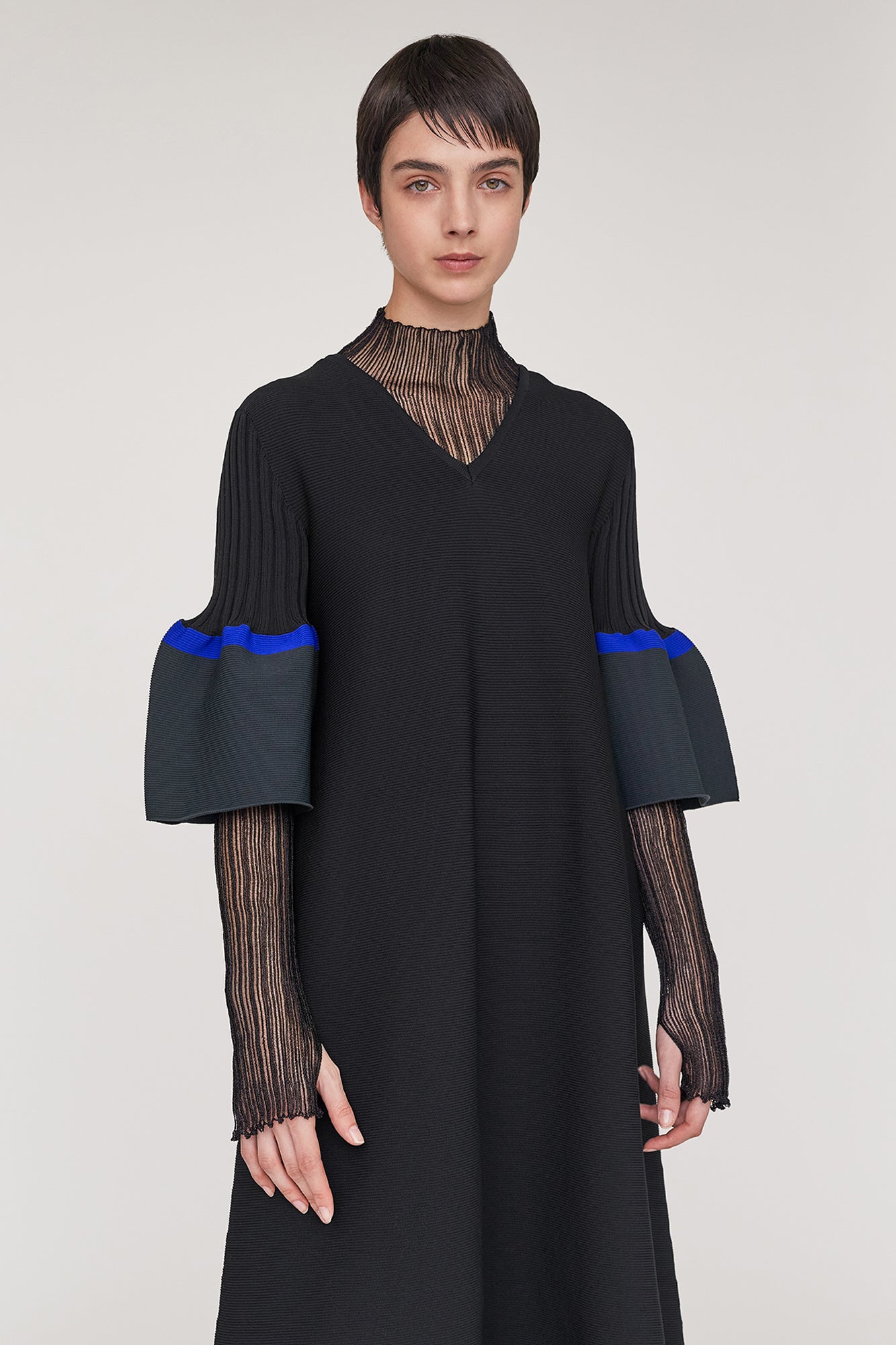 POTTERY SHORT BELL SLEEVE FLARE DRESS