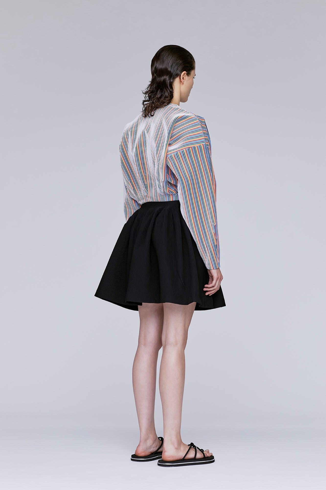 HYPHA COLLARLESS CROPPED BOMBER JACKET