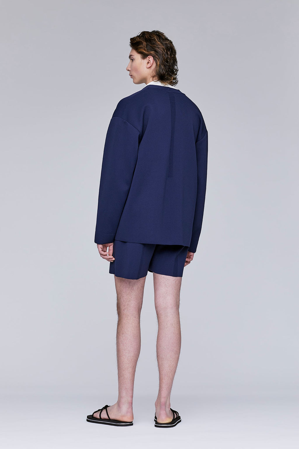 MILAN COLLARLESS DOUBLE BREASTED BOXY JACKET