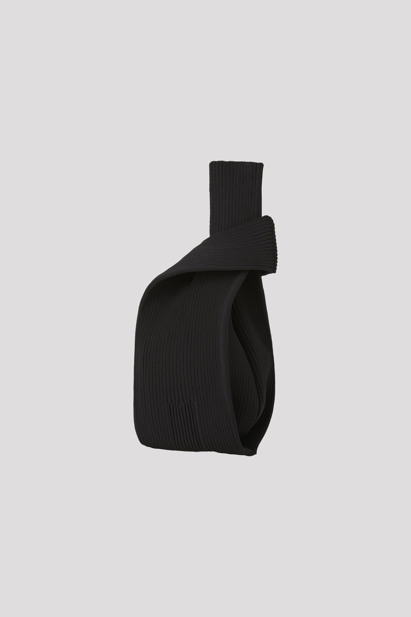 NOTCHED RIB  BAG - BLACK