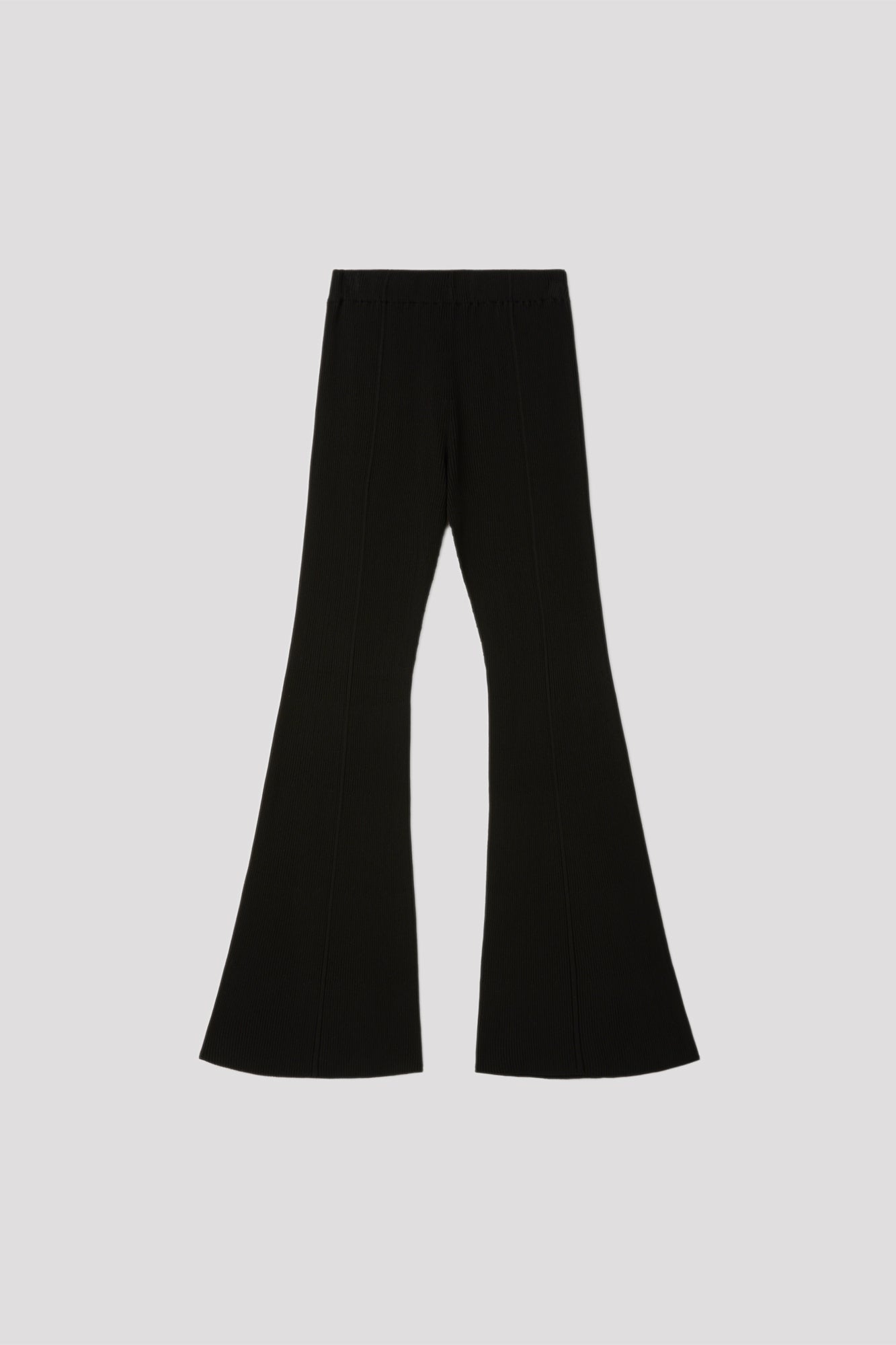 SOFT PORTRAIT TIGHT FLARE PANTS - BLACK