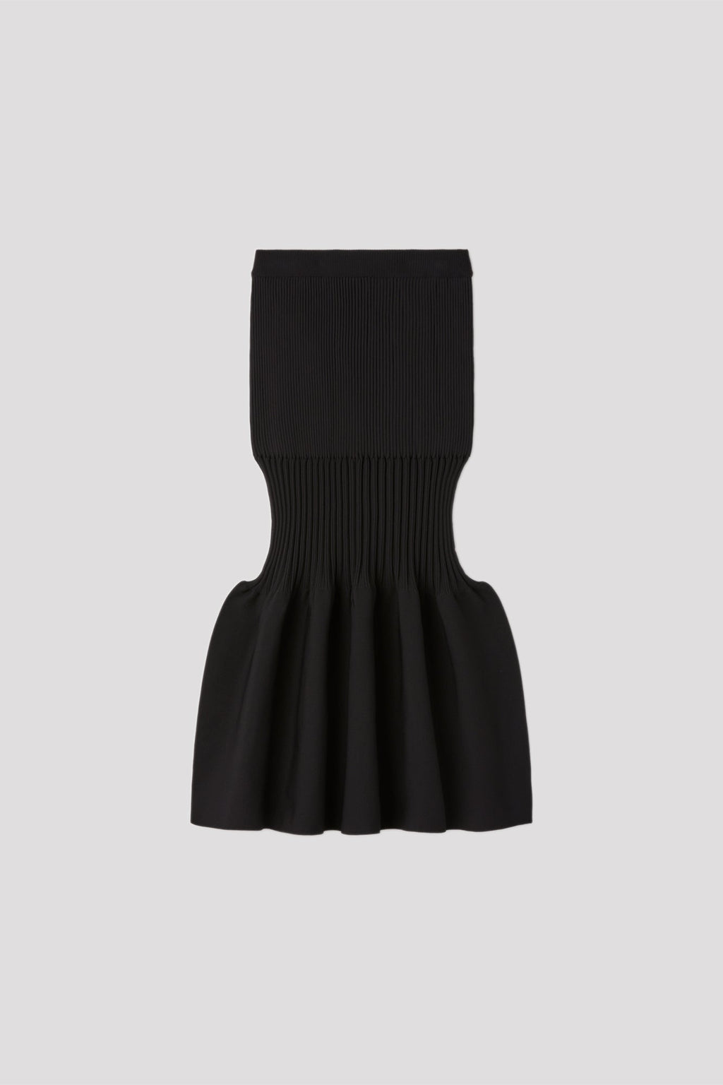 FLUTED MERMAID SKIRT - BLACK