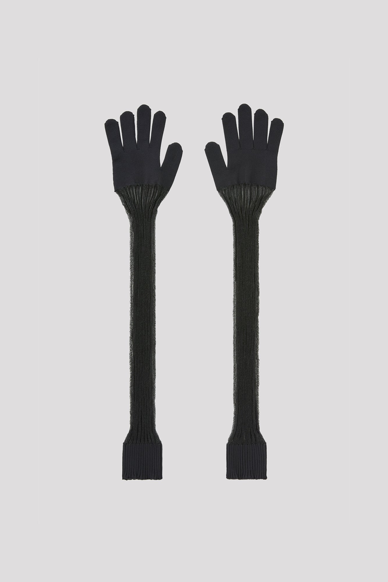 LUCENT LONG GLOVES - BLACK