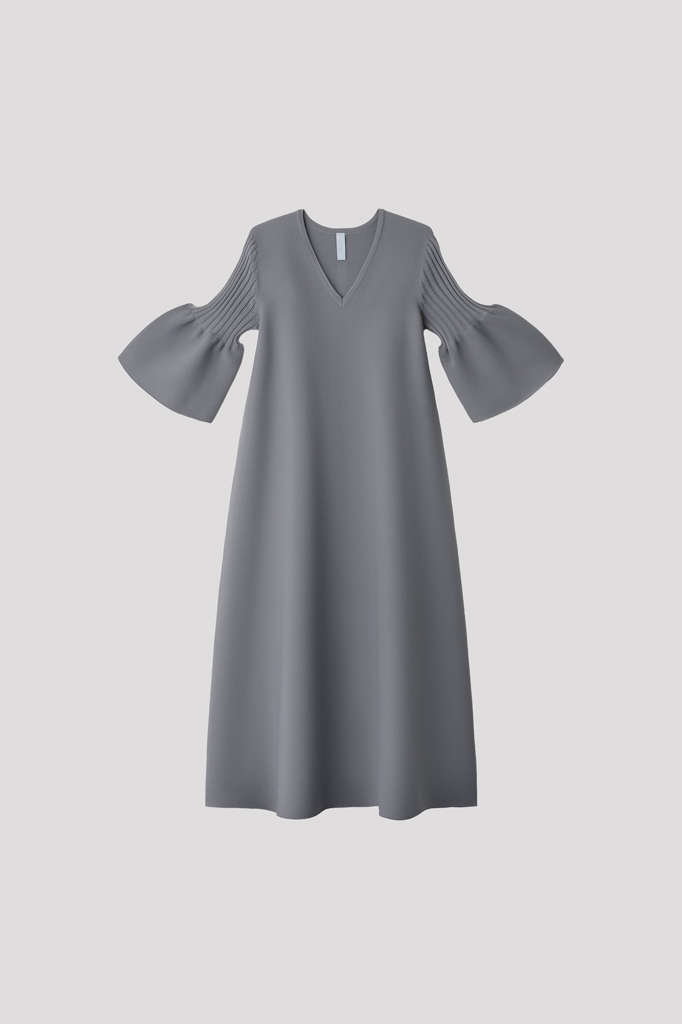 POTTERY SHORT BELL SLEEVE FLARE DRESS - STEEL GRAY