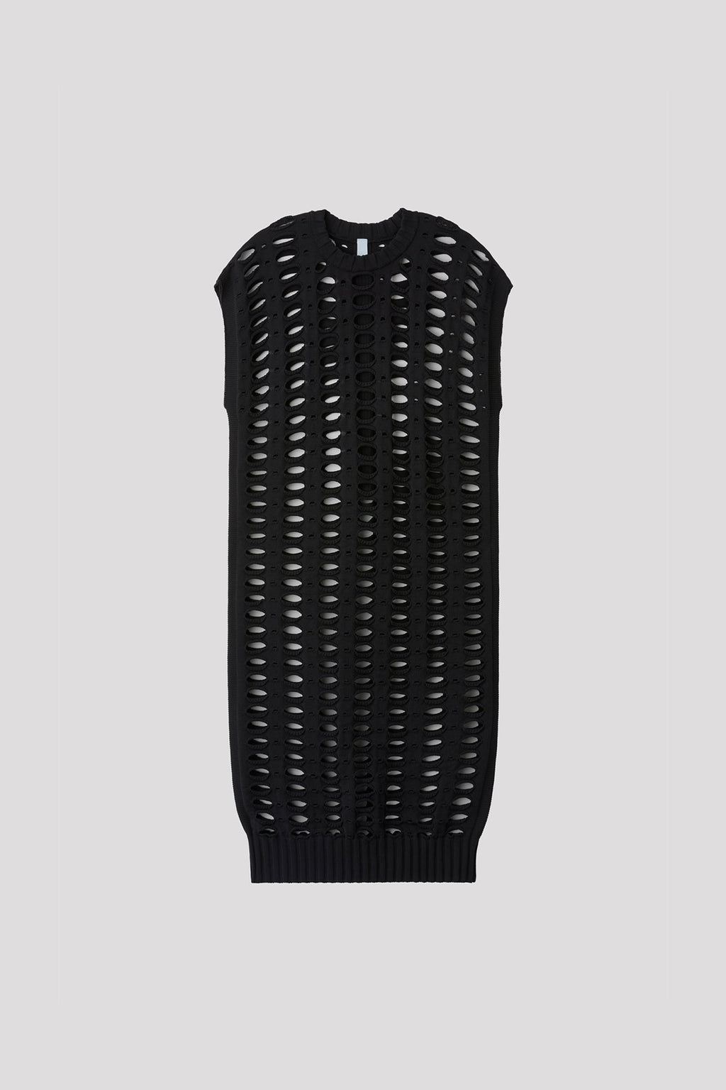 FAÇADE VENTS SLEEVELESS DRESS - BLACK