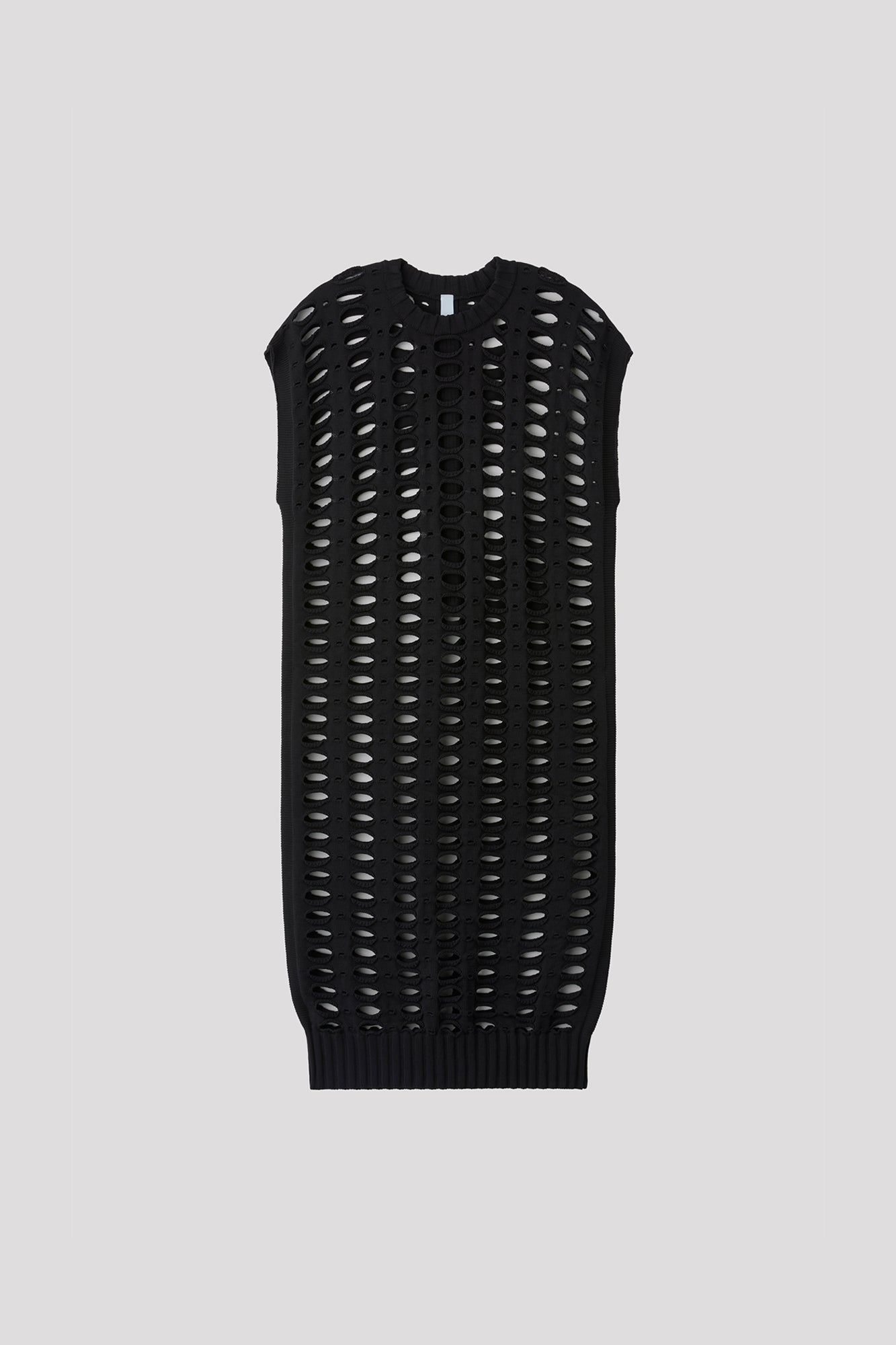 FAÇADE VENTS SLEEVELESS DRESS - BLACK