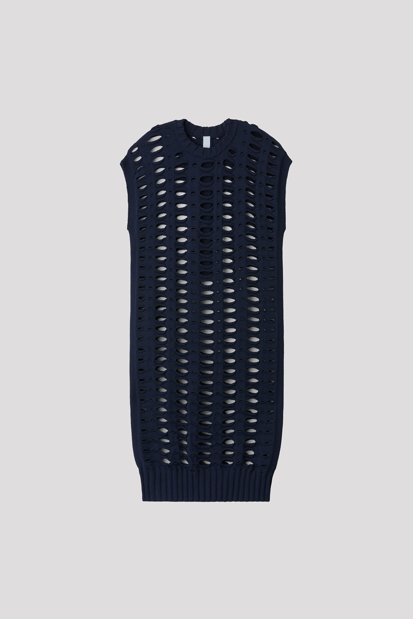 FAÇADE VENTS SLEEVELESS DRESS - NAVY