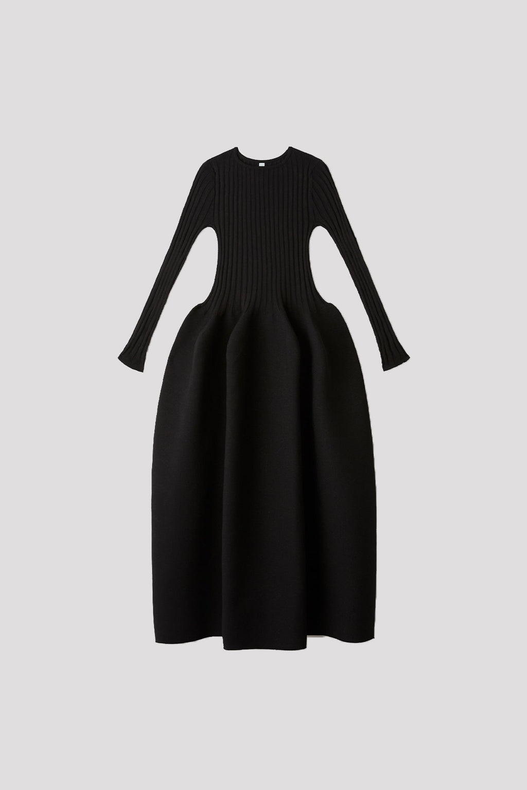 POTTERY GLITTER LONG SLEEVE DRESS - BLACK-BLACK