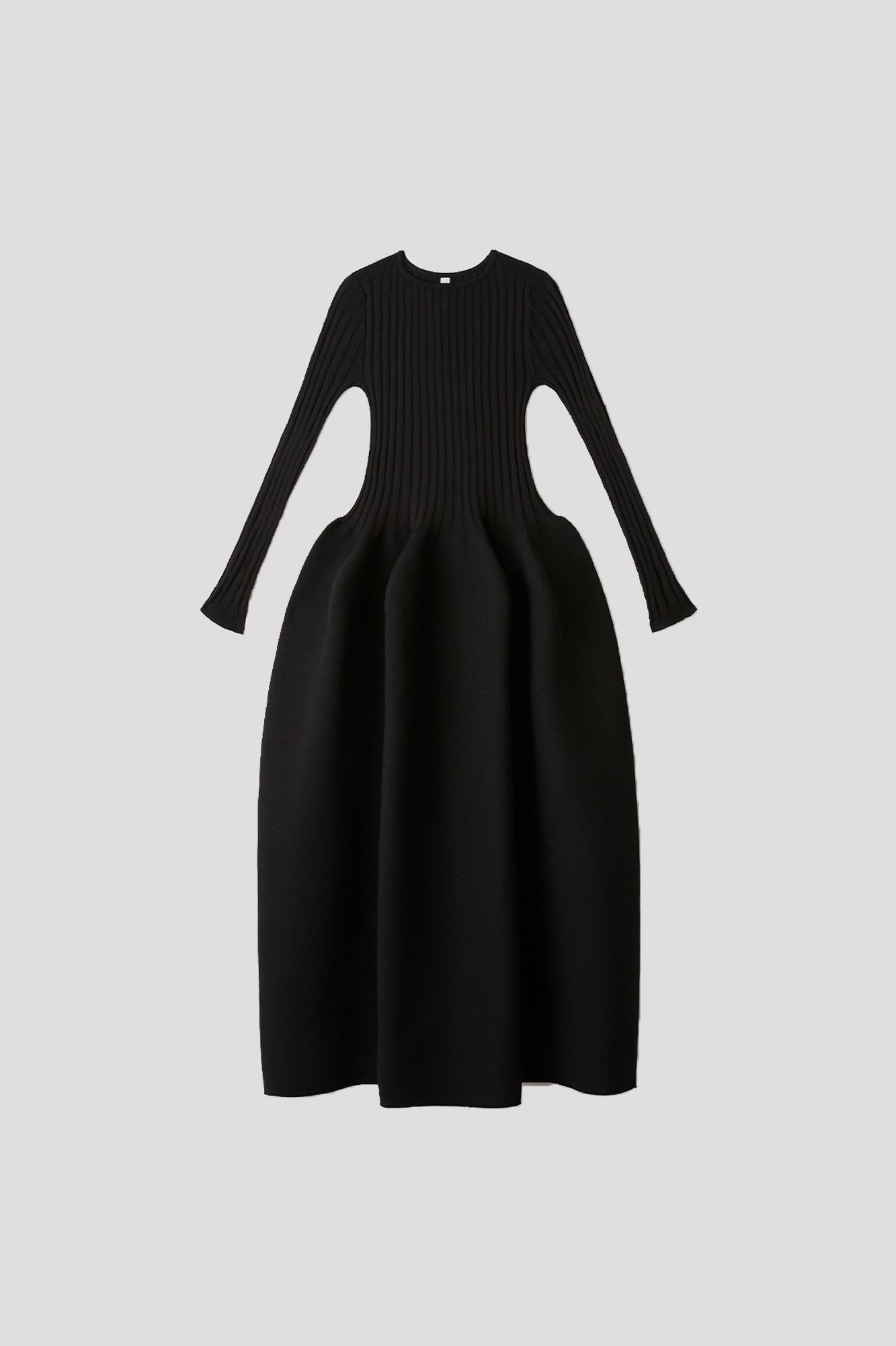 POTTERY GLITTER LONG SLEEVE DRESS - BLACK-BLACK