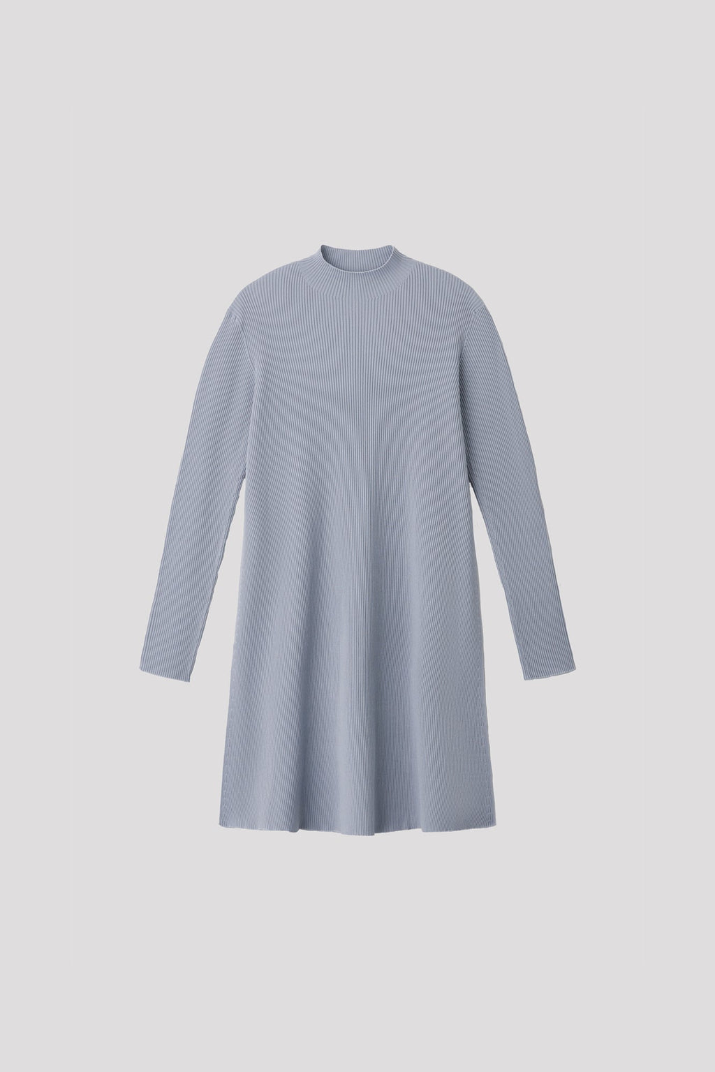 PORTRAIT MOCKNECK LONG SLEEVE TOP - LIGHT GRAY