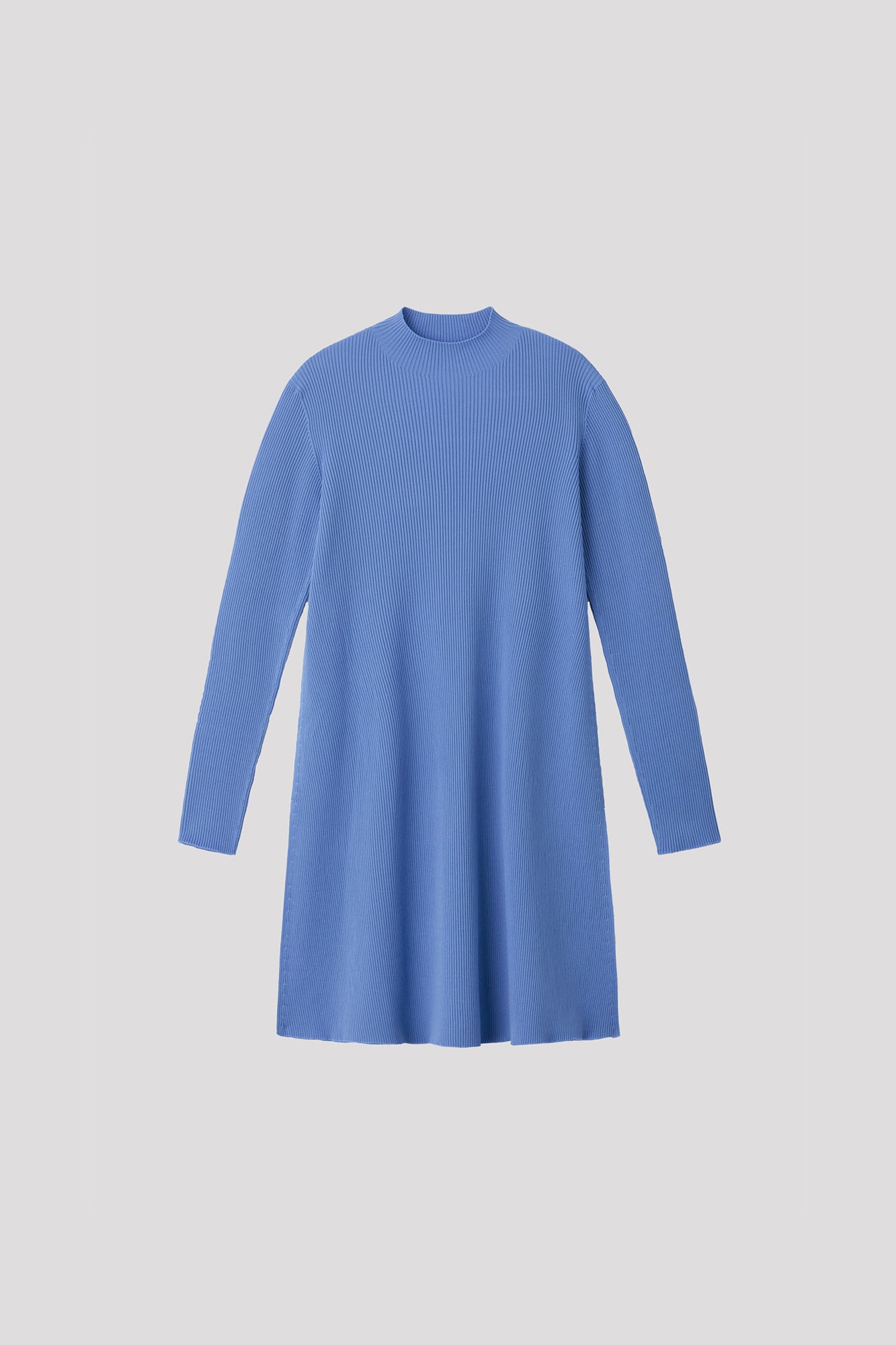 PORTRAIT MOCKNECK LONG SLEEVE TOP - SKY BLUE