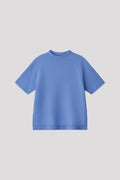 GARTER MOCKNECK SHORT SLEEVE T-SHIRT - SKY BLUE
