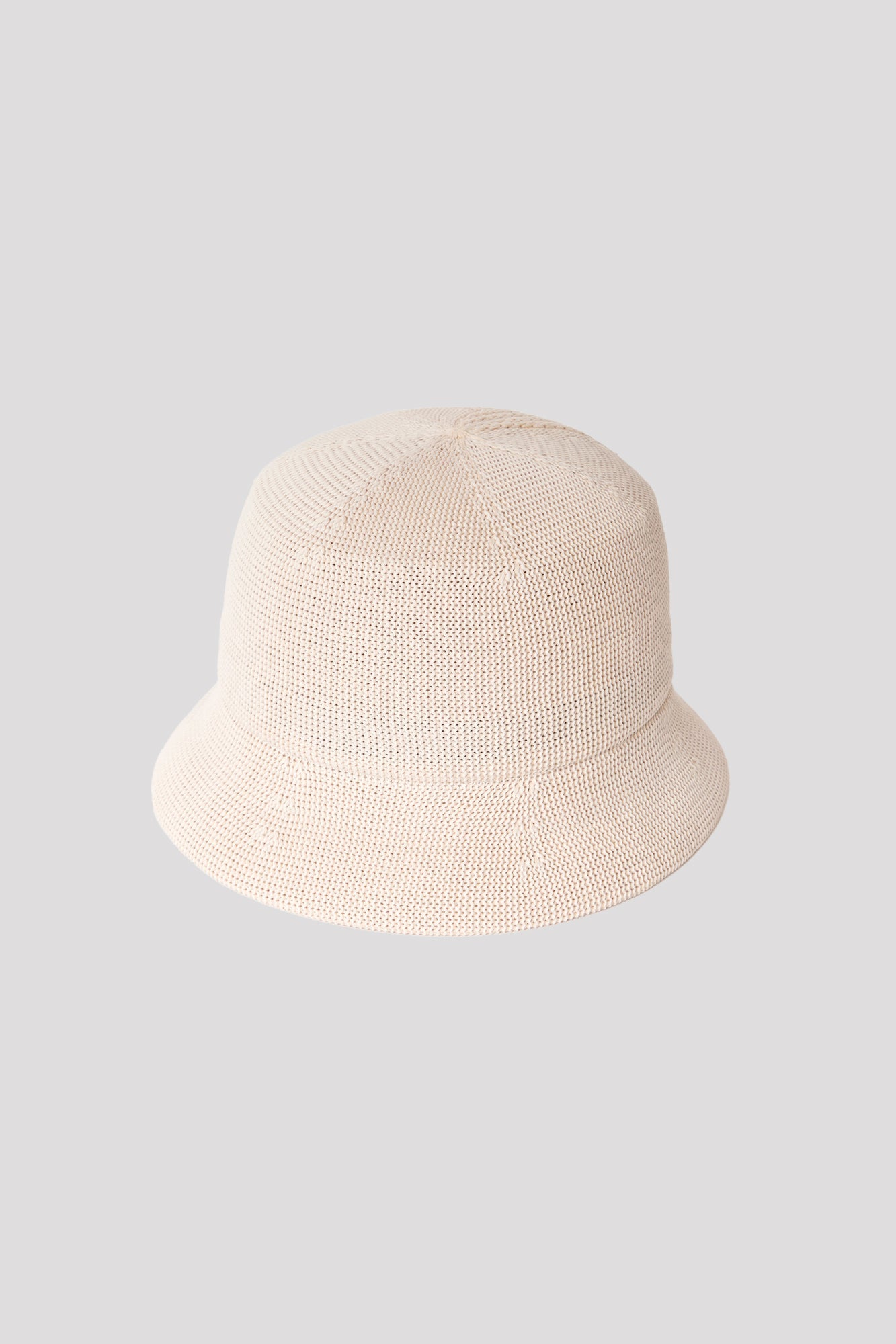 MESH KNIT BUCKET HAT - LIGHT BEIGE