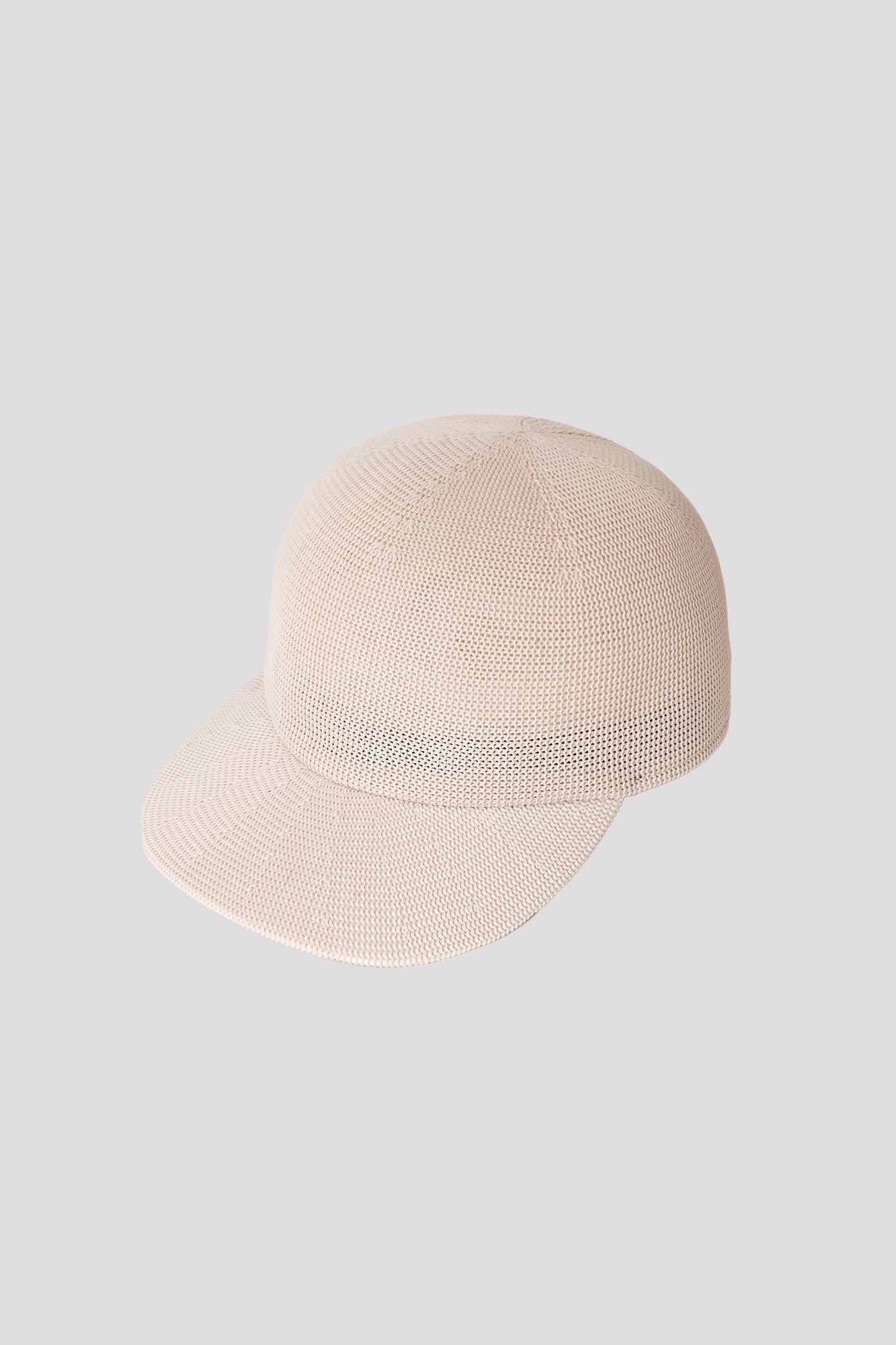 MESH KNIT BASEBALL CAP - LIGHT BEIGE