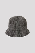 MESH KNIT METAL BUCKET HAT - SILVER