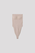 RIB TUBE BODYSUIT - LIGHT BEIGE