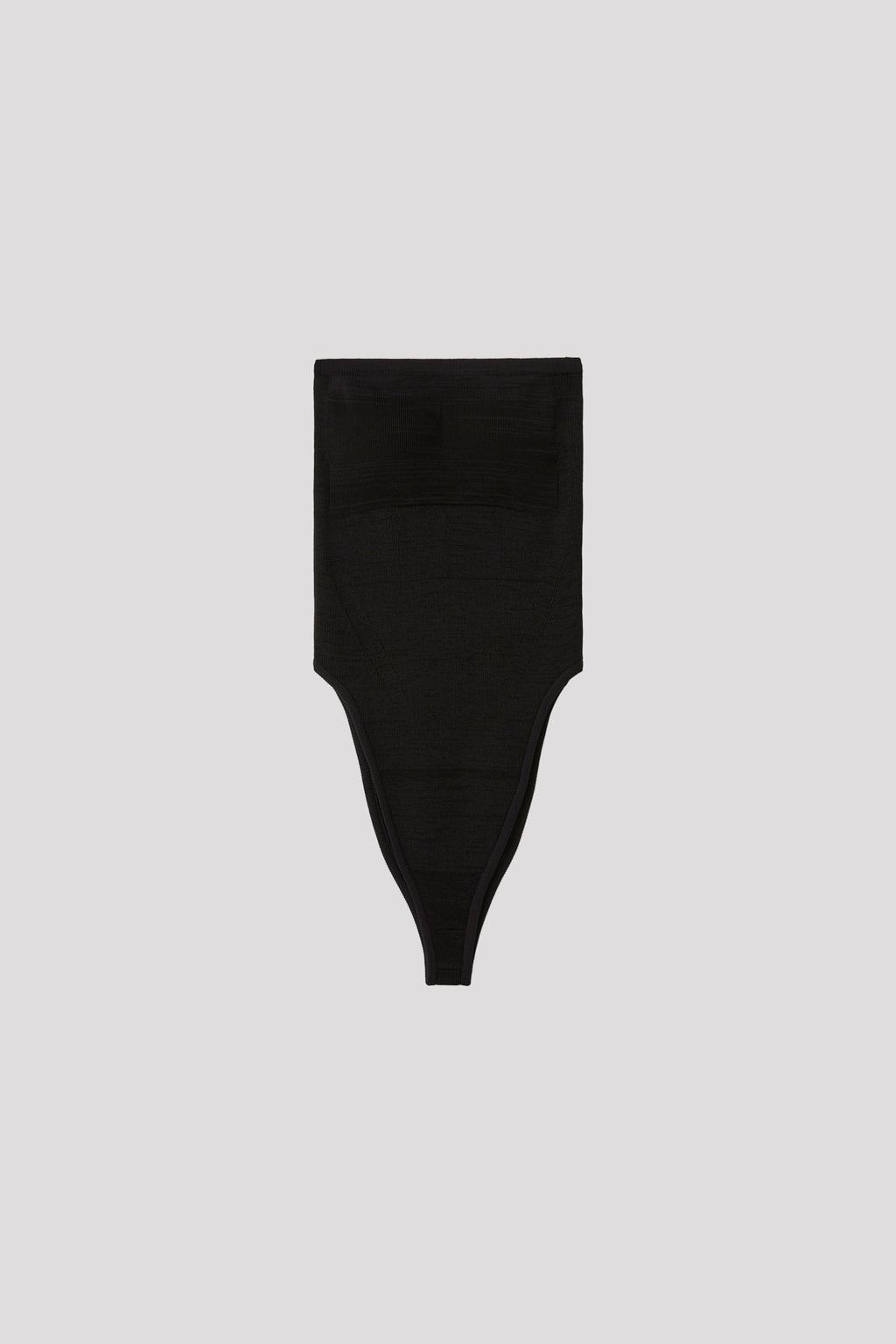 RIB TUBE BODYSUIT - BLACK