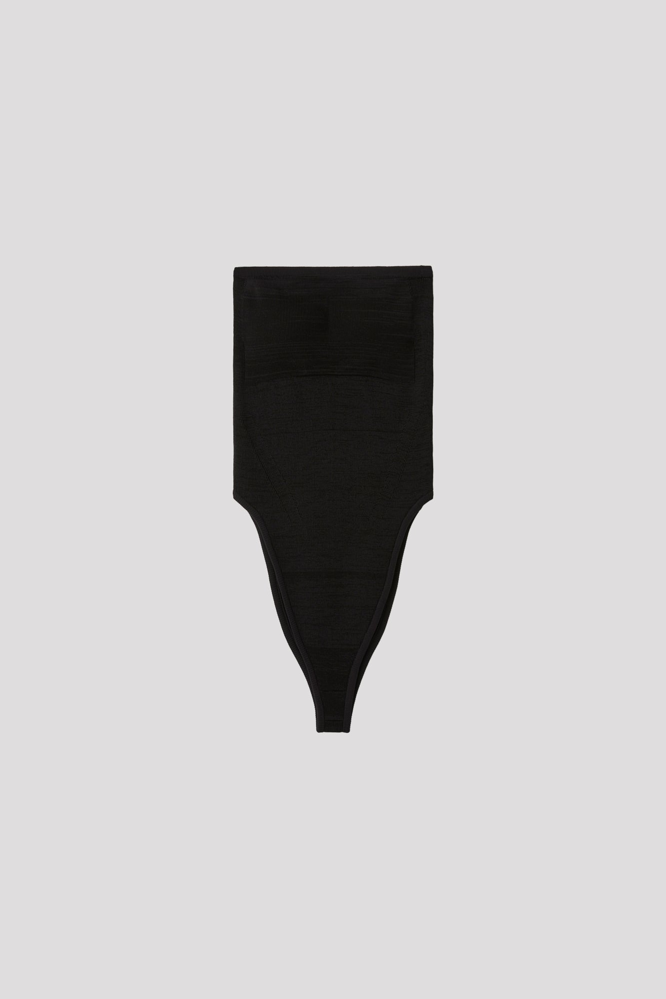 RIB TUBE BODYSUIT - BLACK