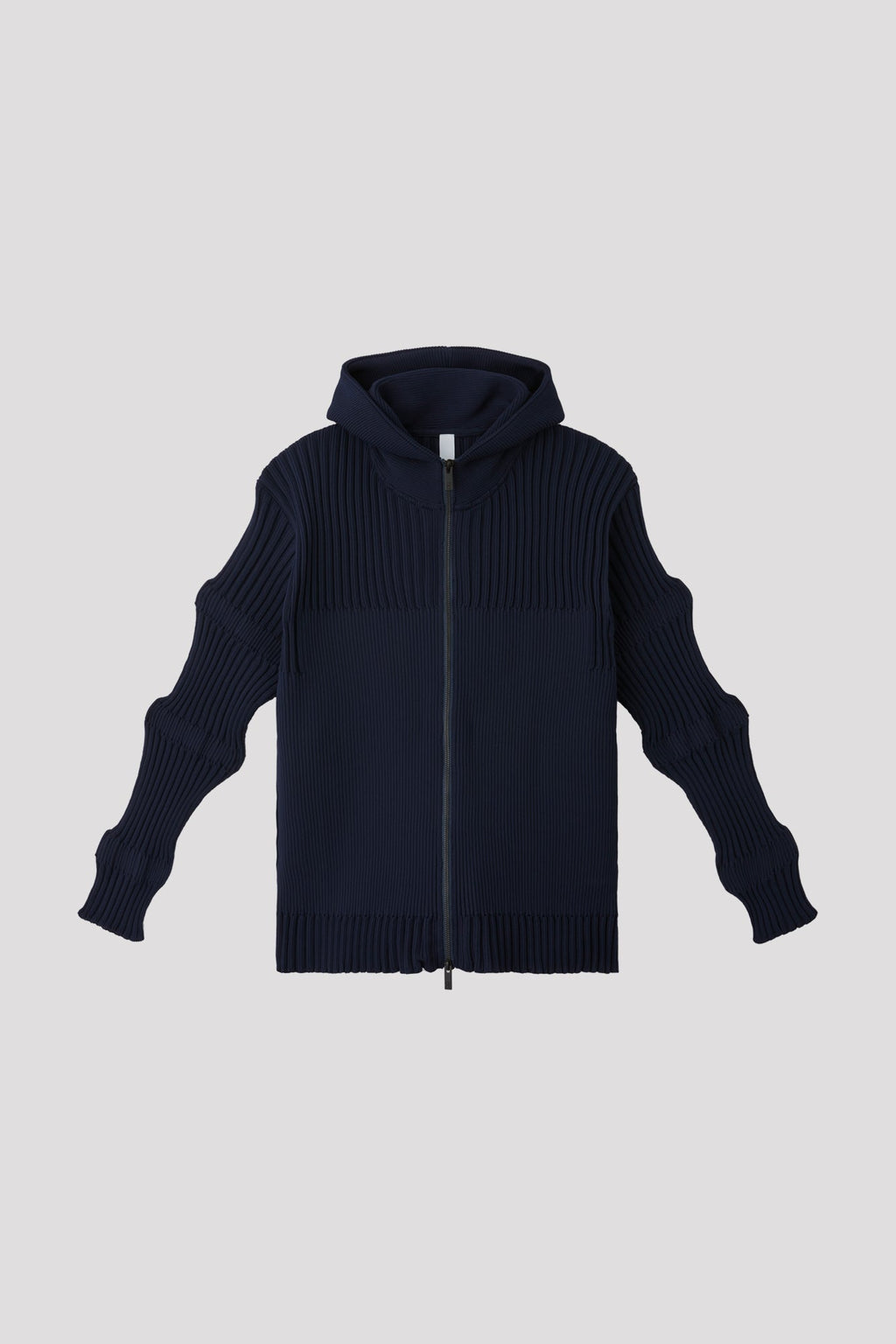 FLUTED HOODIE JACKET - NAVY
