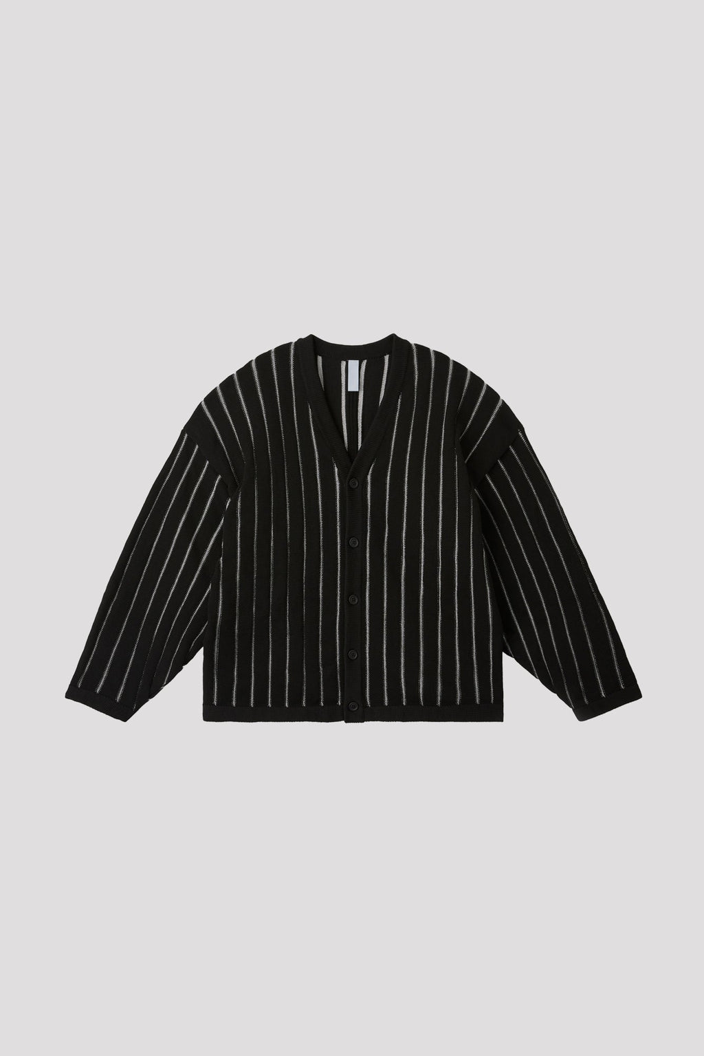 LOUVER METAL CARDIGAN - BLACK-SILVER