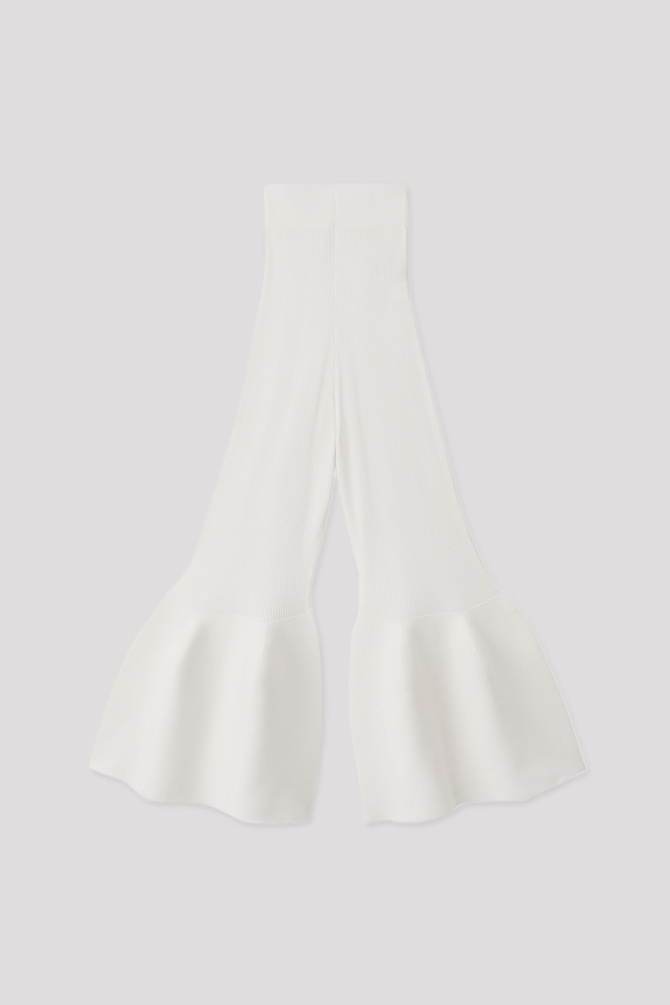 POTTERY BS HIGHWAIST BELL BOTTOM PANTS - WHITE