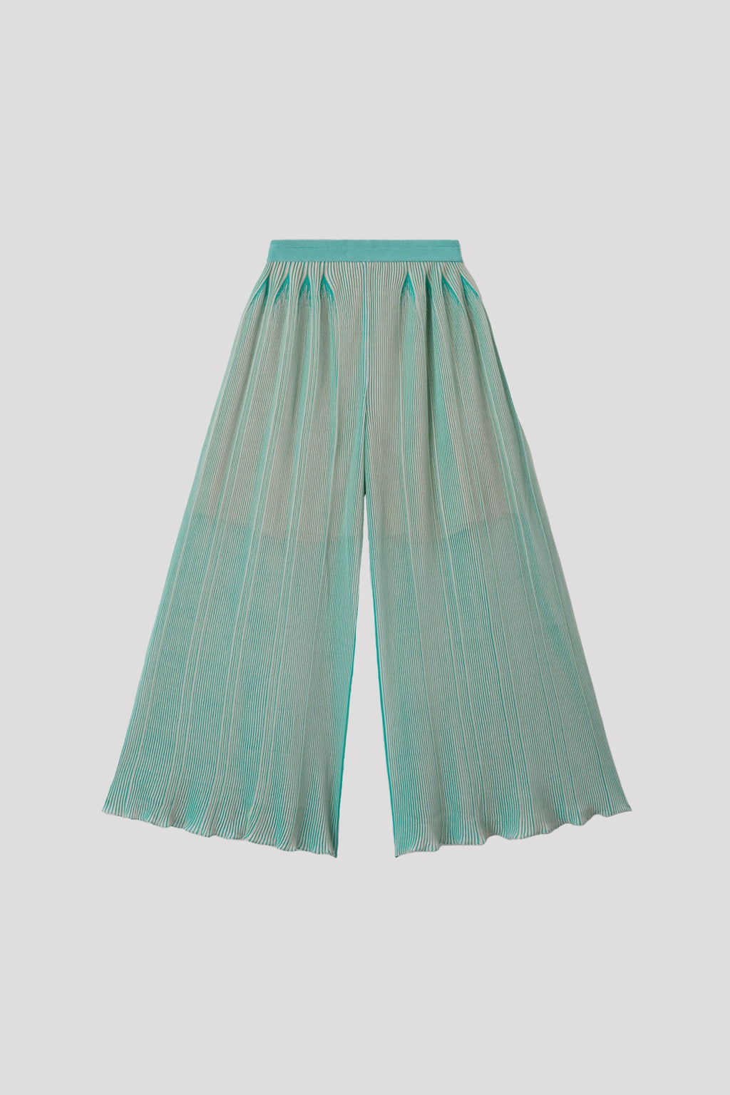 HYPHA LUCENT WIDE PANTS - EMERALD MULTI 3