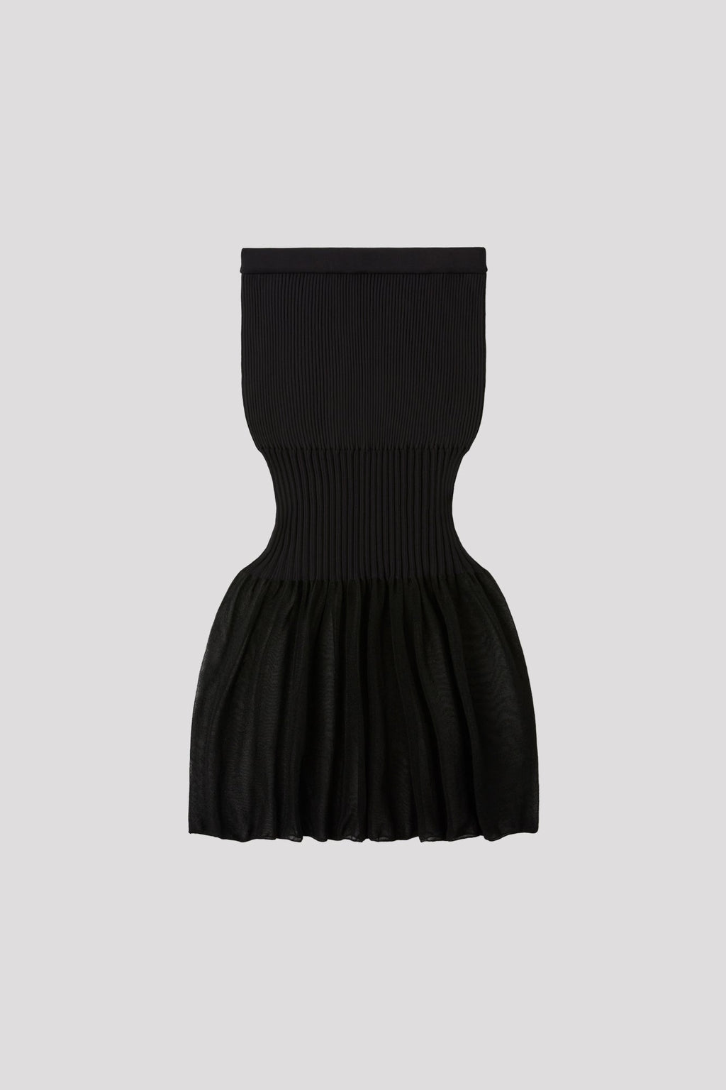 FLUTED LUCENT GLITTER MERMAID SKIRT - BLACK-BLACK