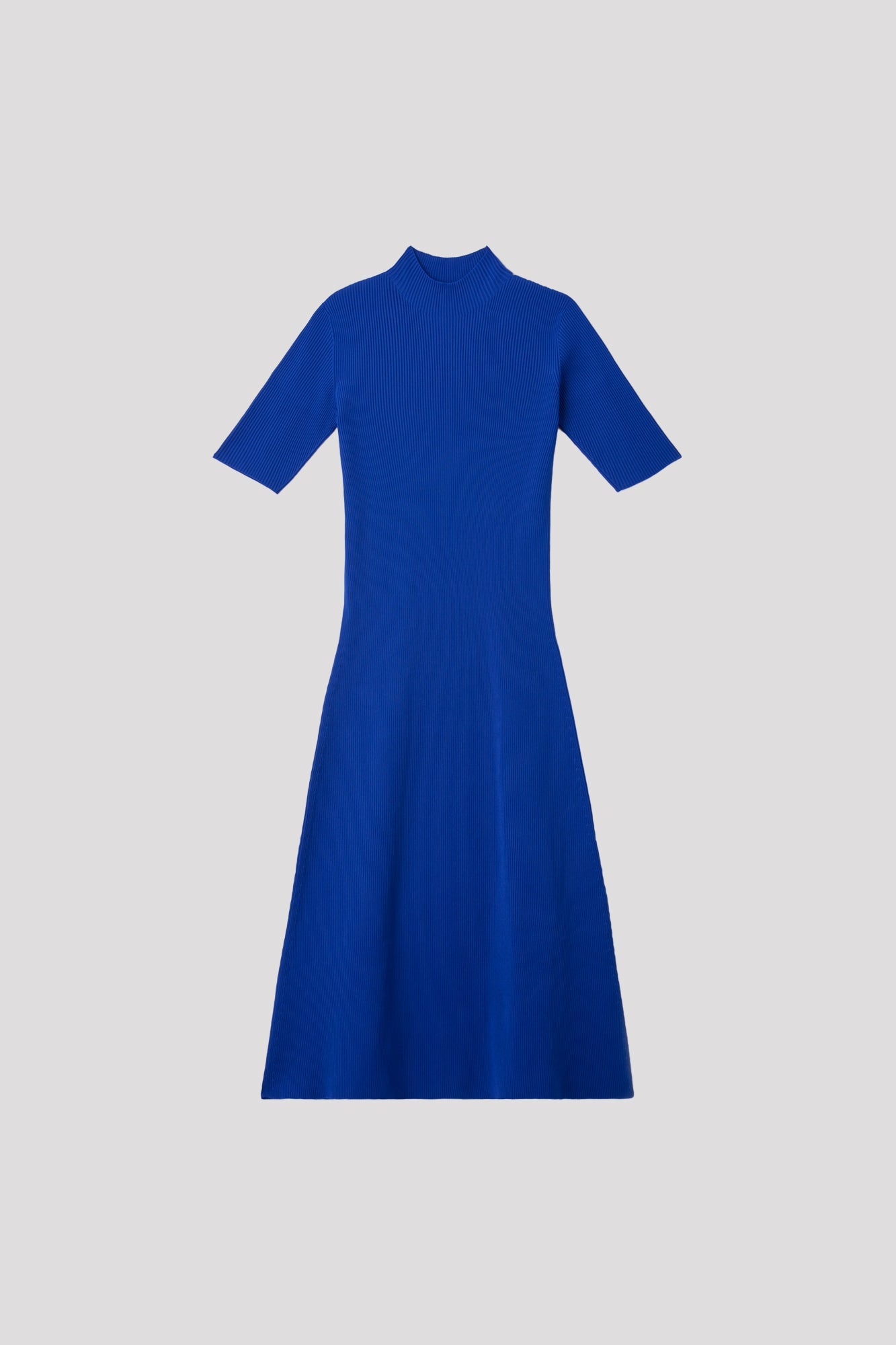 PORTRAIT SHORT SLEEVE DRESS - BLUE