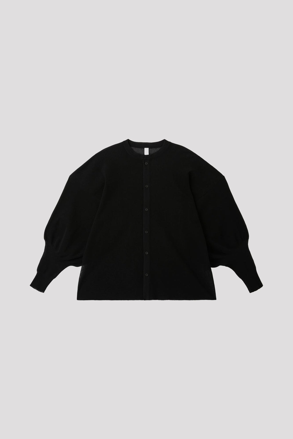CASCADES STAND COLLAR LONG SLEEVE SHIRT - BLACK