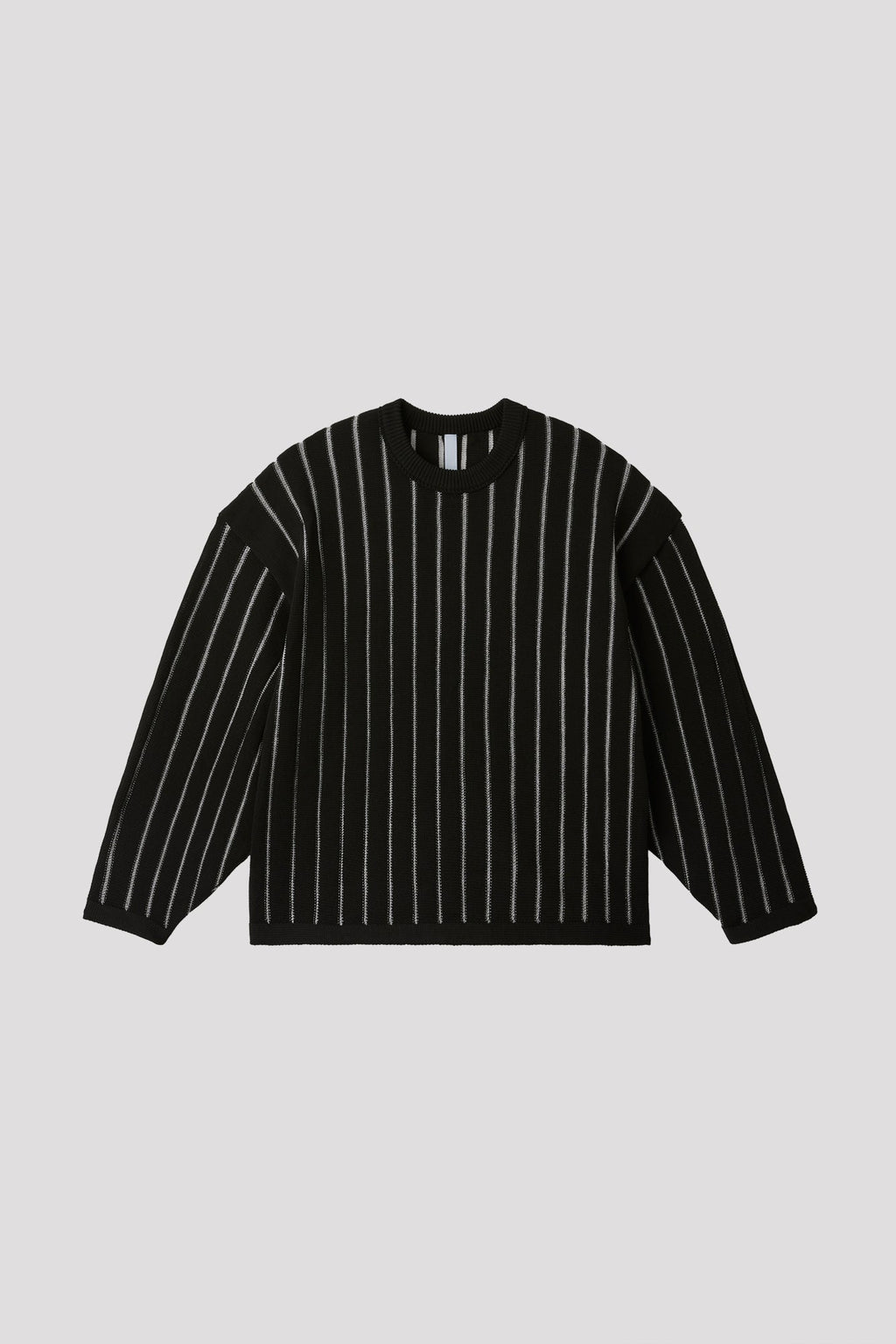 LOUVER METAL PULLOVER - BLACK-SILVER