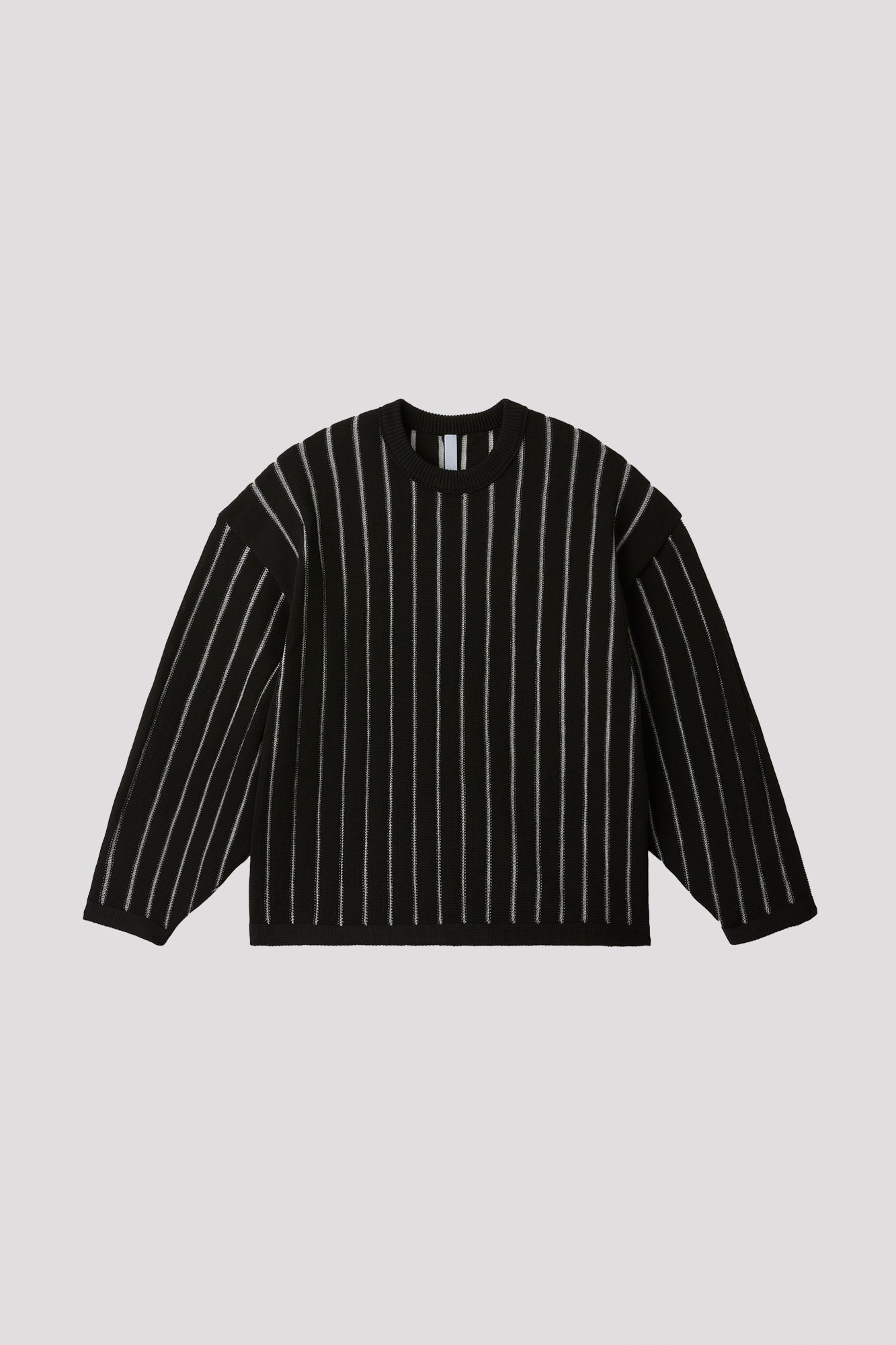 LOUVER METAL PULLOVER - BLACK-SILVER
