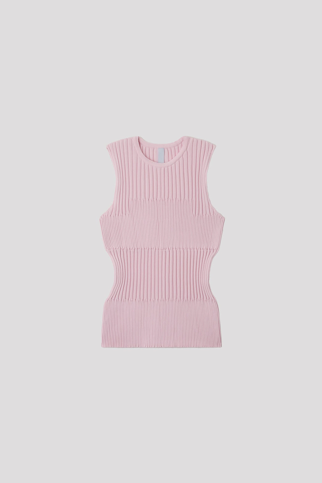 FLUTED SLEEVELESS TOP - PASTEL PINK