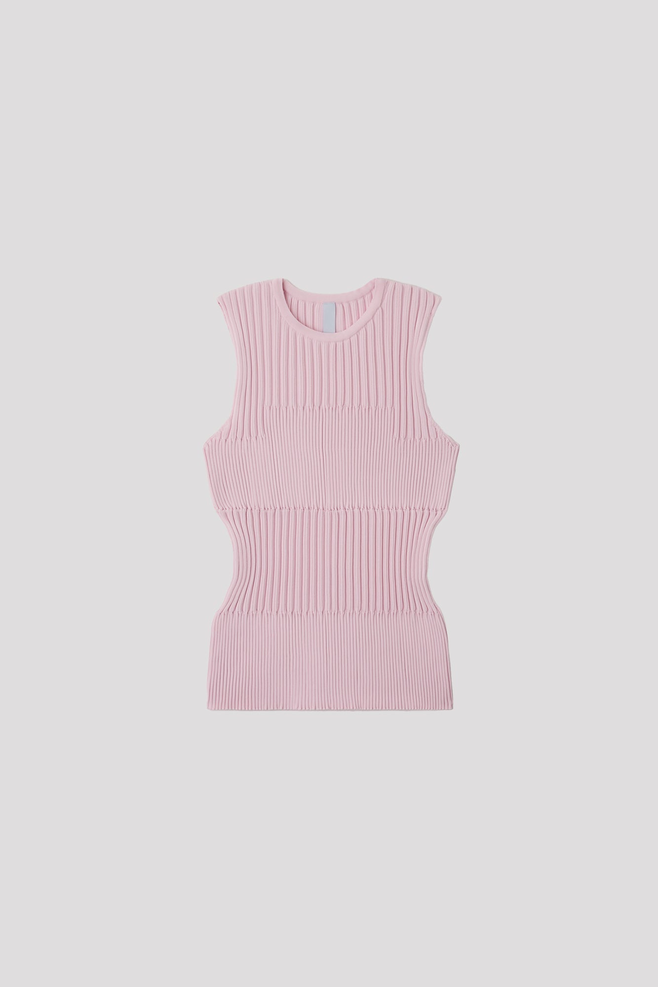 FLUTED SLEEVELESS TOP - PASTEL PINK