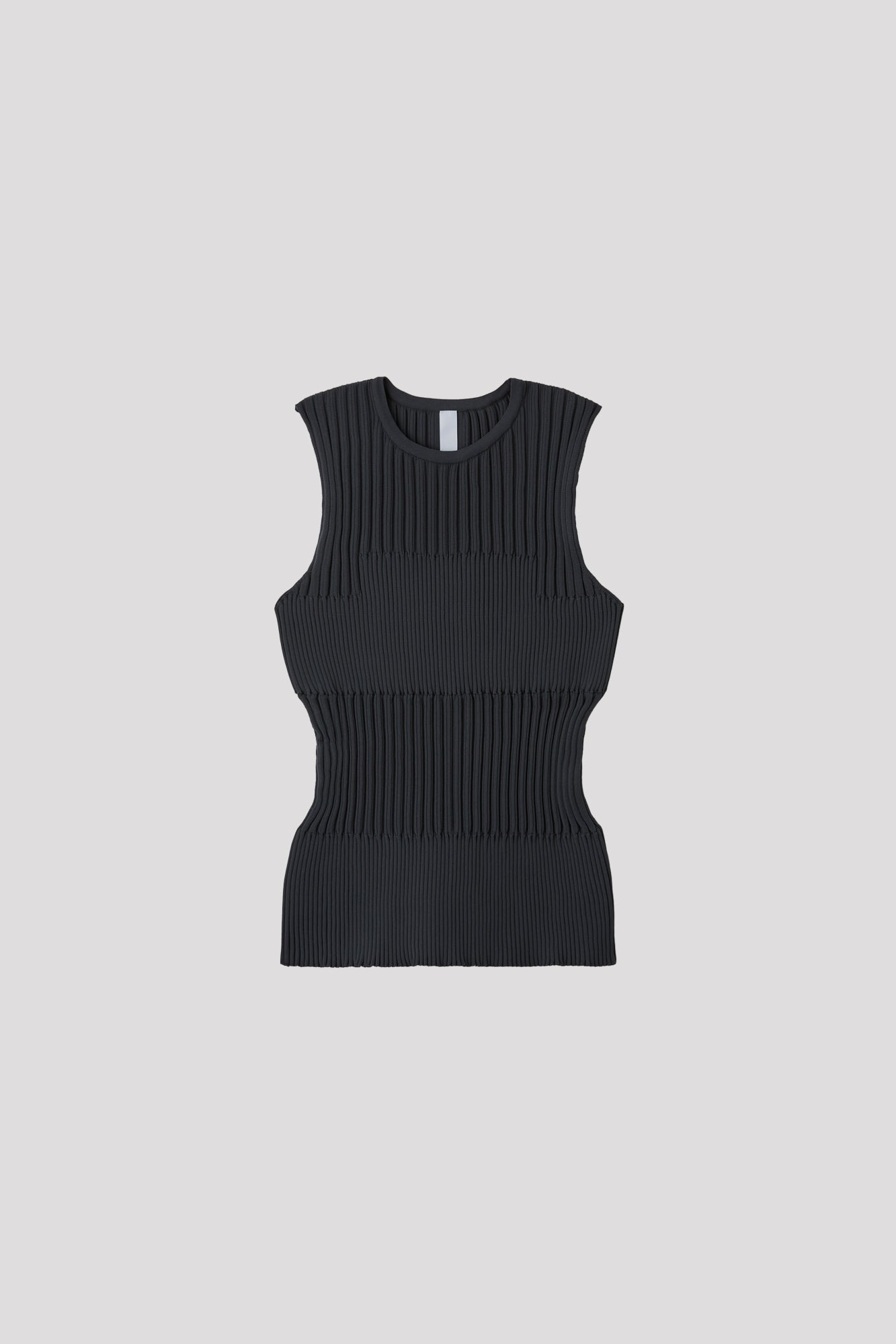 FLUTED SLEEVELESS TOP - SHADOW GRAY