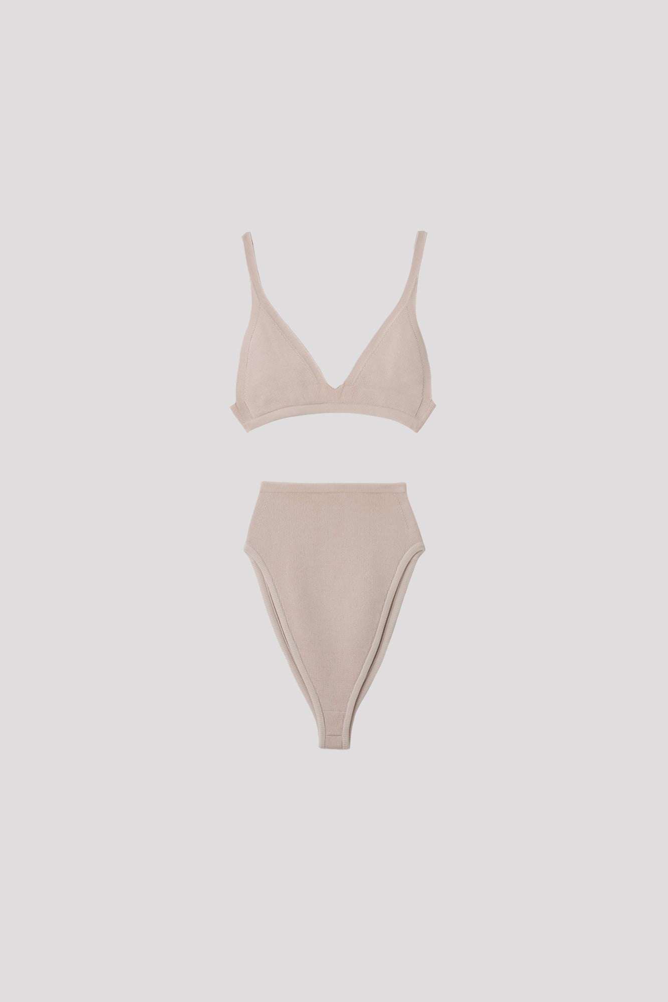 RIB TWO PIECE INNER - LIGHT BEIGE