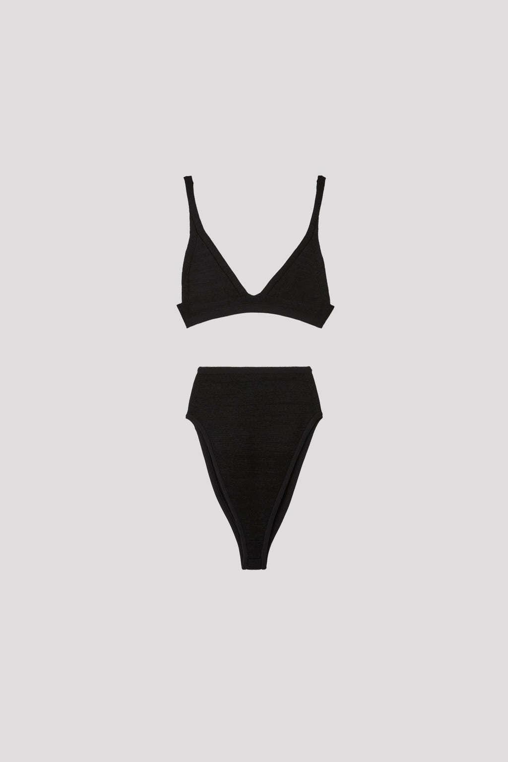 RIB TWO PIECE INNER - BLACK