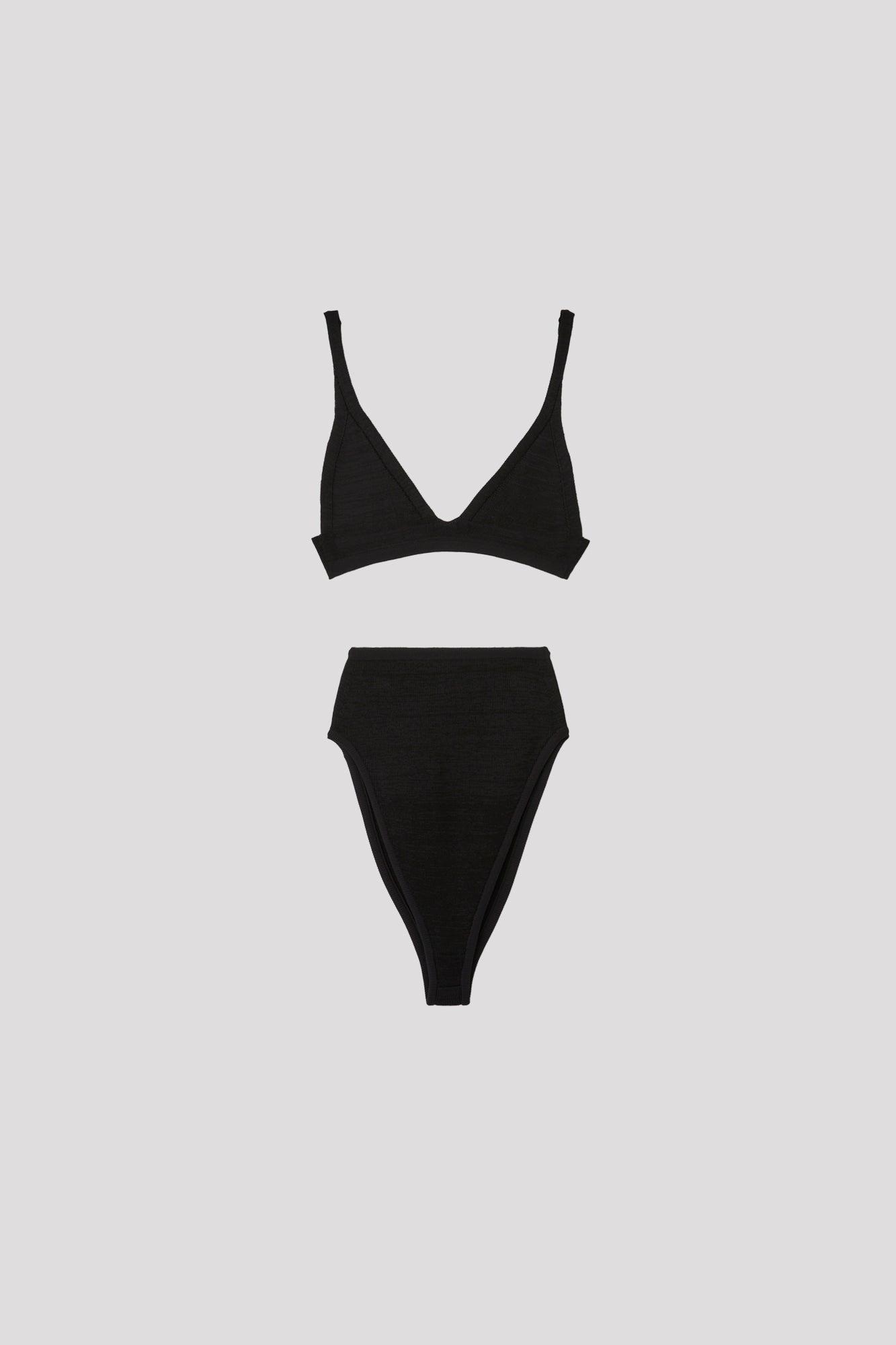 RIB TWO PIECE INNER - BLACK