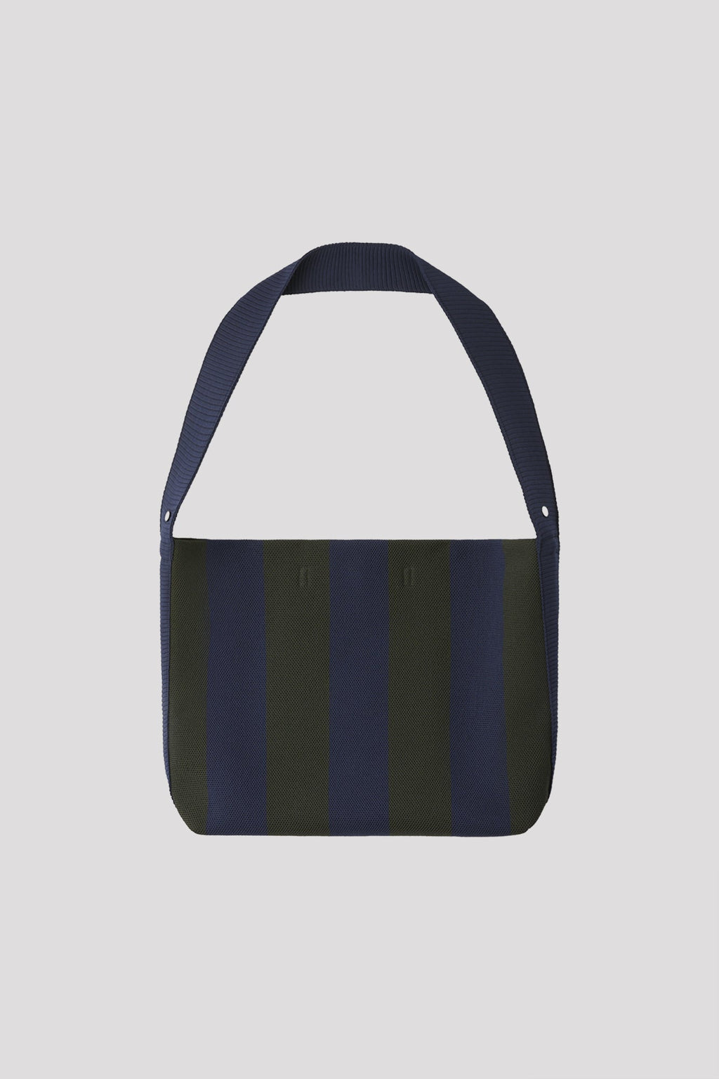 MESH STRIPED CROSSBODY BAG - NAVY-FERN GREEN