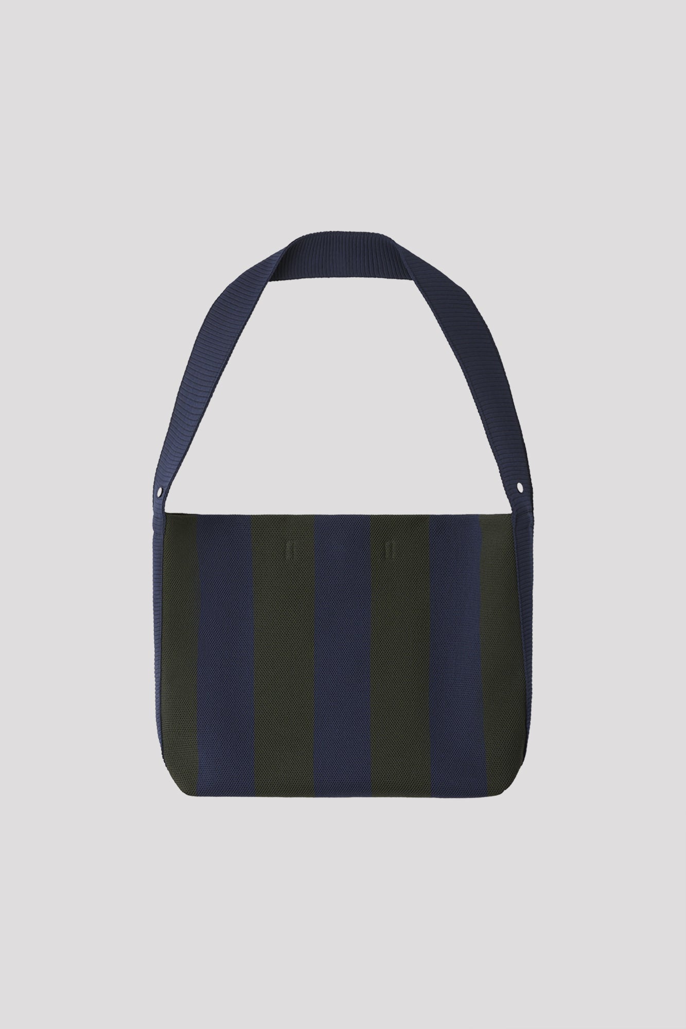 MESH STRIPED CROSSBODY BAG - NAVY-FERN GREEN