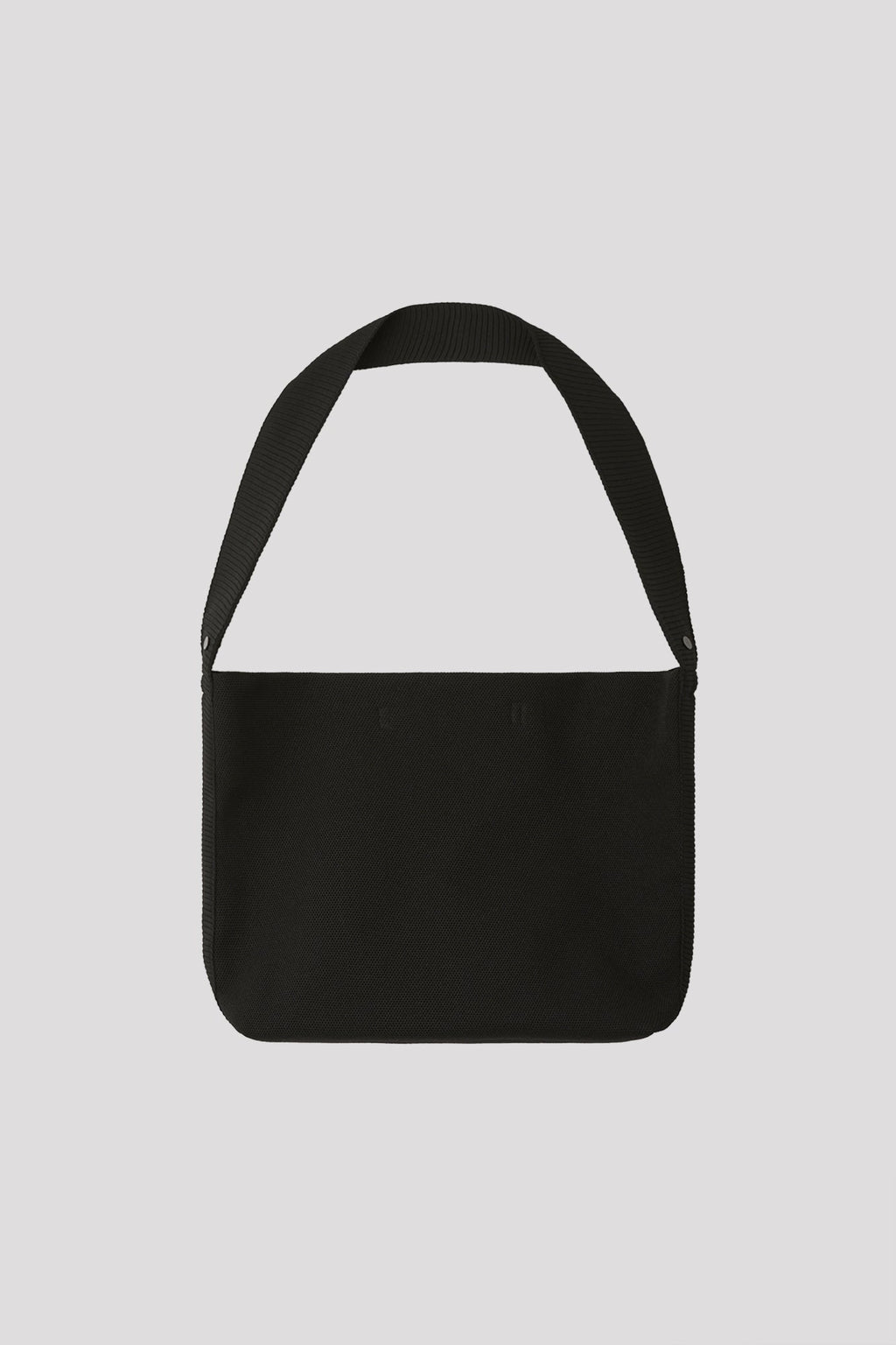 MESH STRIPED CROSSBODY BAG - BLACK