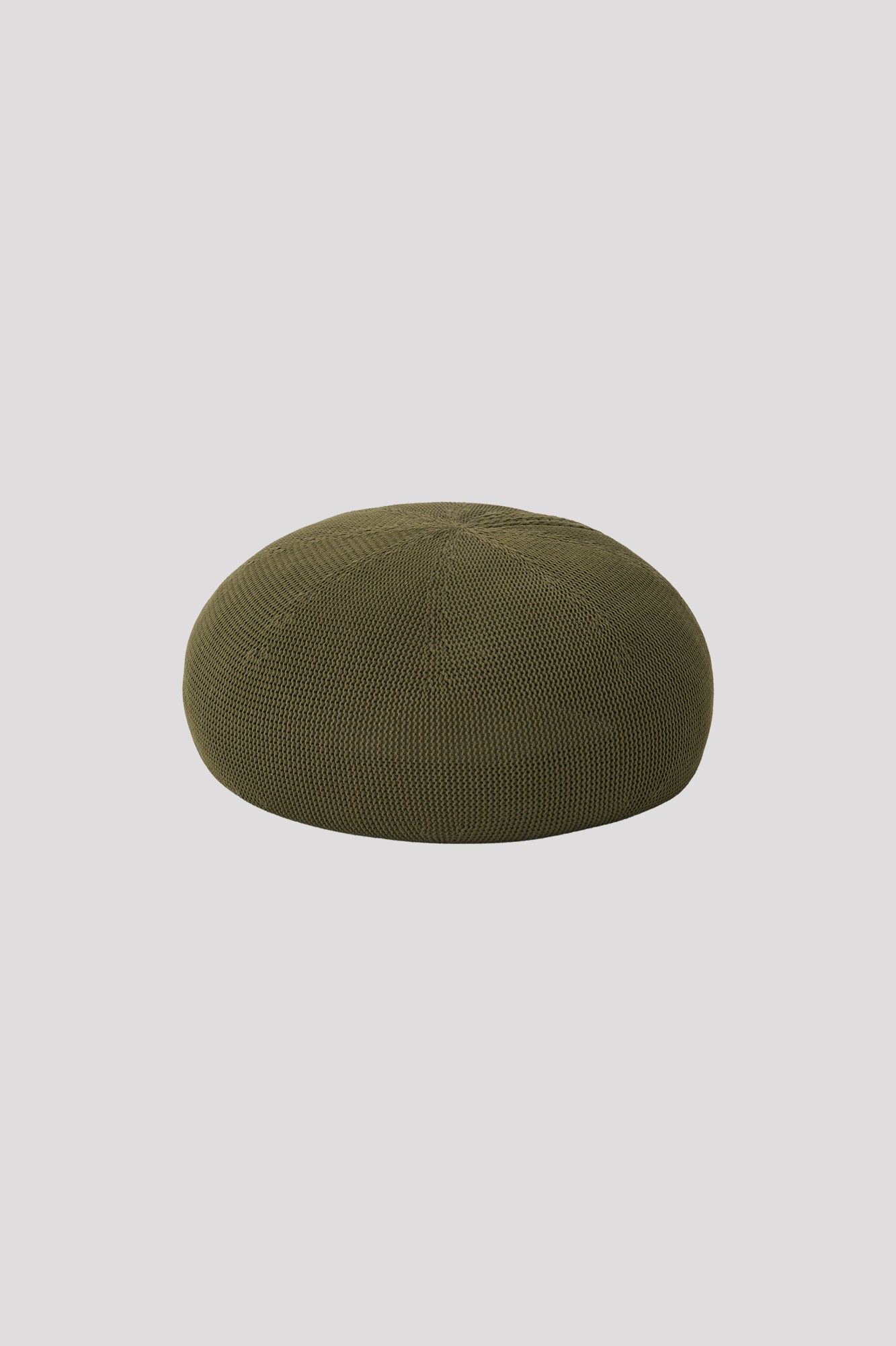 MESH KNIT BERET - FERN GREEN