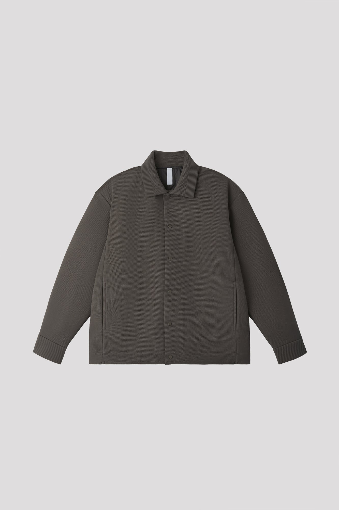 MESH STAND FALL COLLAR JACKET - IRON GRAY